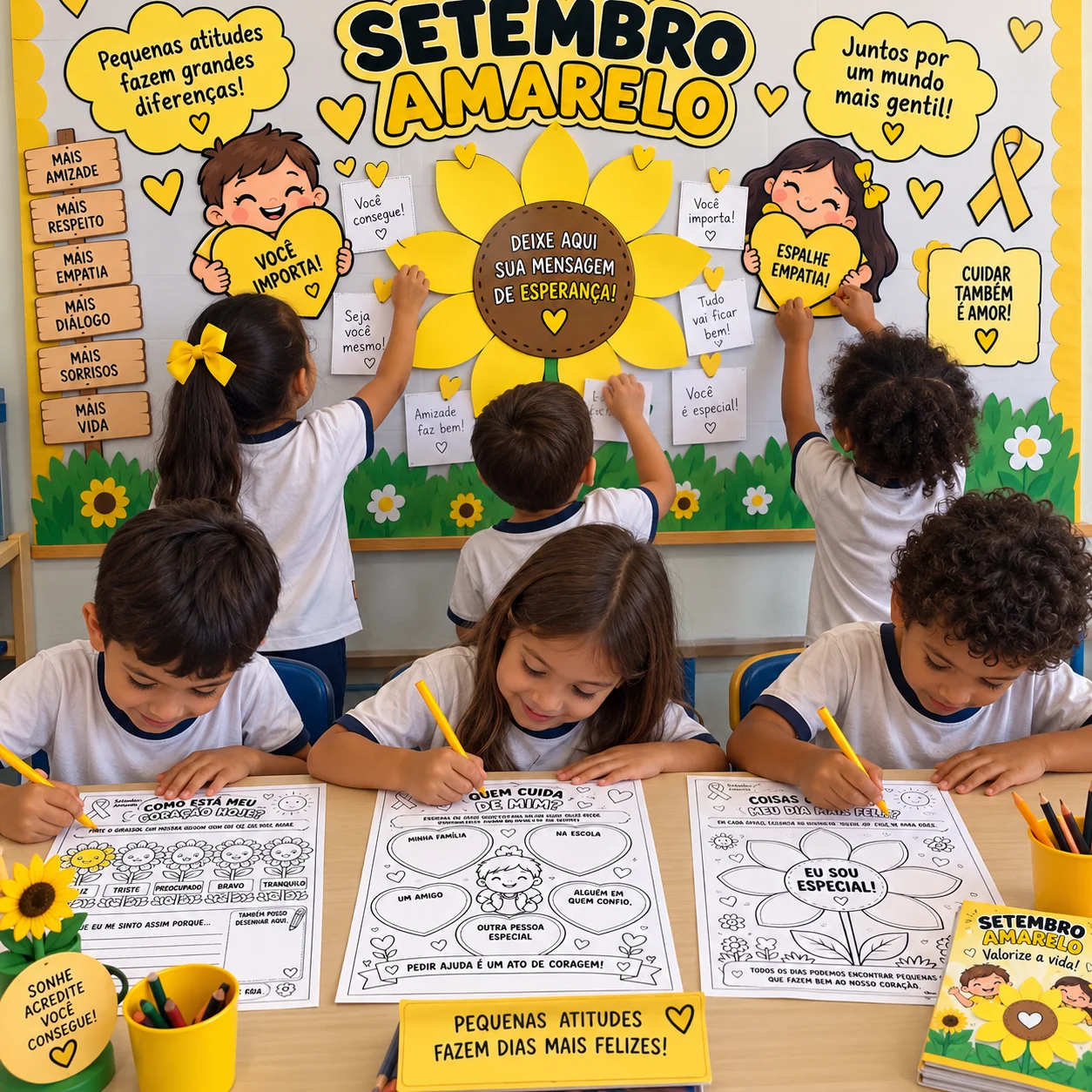Kit Setembro Amarelo: Emoções, Empatia e Valorização da Vida — amostra 3: Kit Setembro Amarelo para 1º ao 5º ano: emoções,…