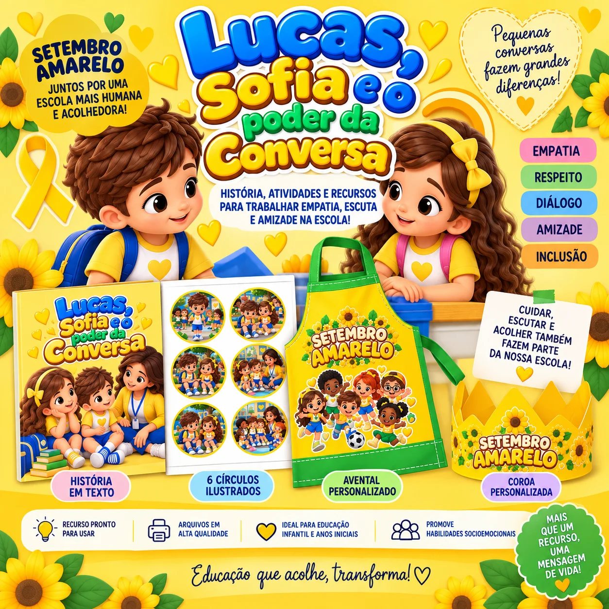 Kit Setembro Amarelo – Luva, Avental e Coroa — amostra 1: Um recurso pedagógico lúdico para trabalhar o Setembro Amarelo na… Kit Setembro Amarelo – Luva, Avental e Coroa — amostra 1: Um recurso pedagógico lúdico para trabalhar o Setembro Amarelo na…