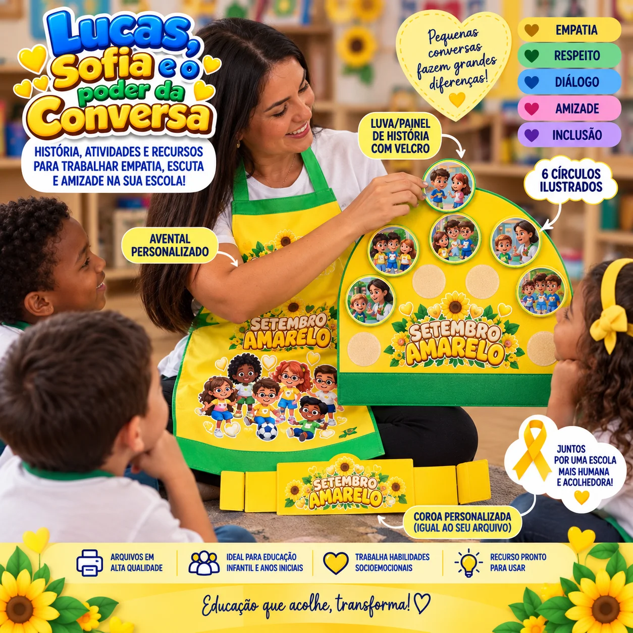 Kit Setembro Amarelo – Luva, Avental e Coroa — capa do material
