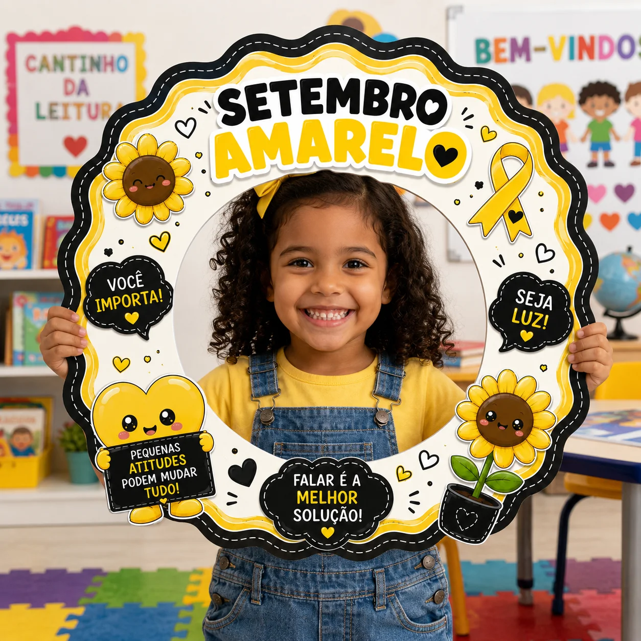KIT SETEMBRO AMARELO: MOLDURA + VISEIRA — amostra 2: PLR CONSUMIDOR FINAL