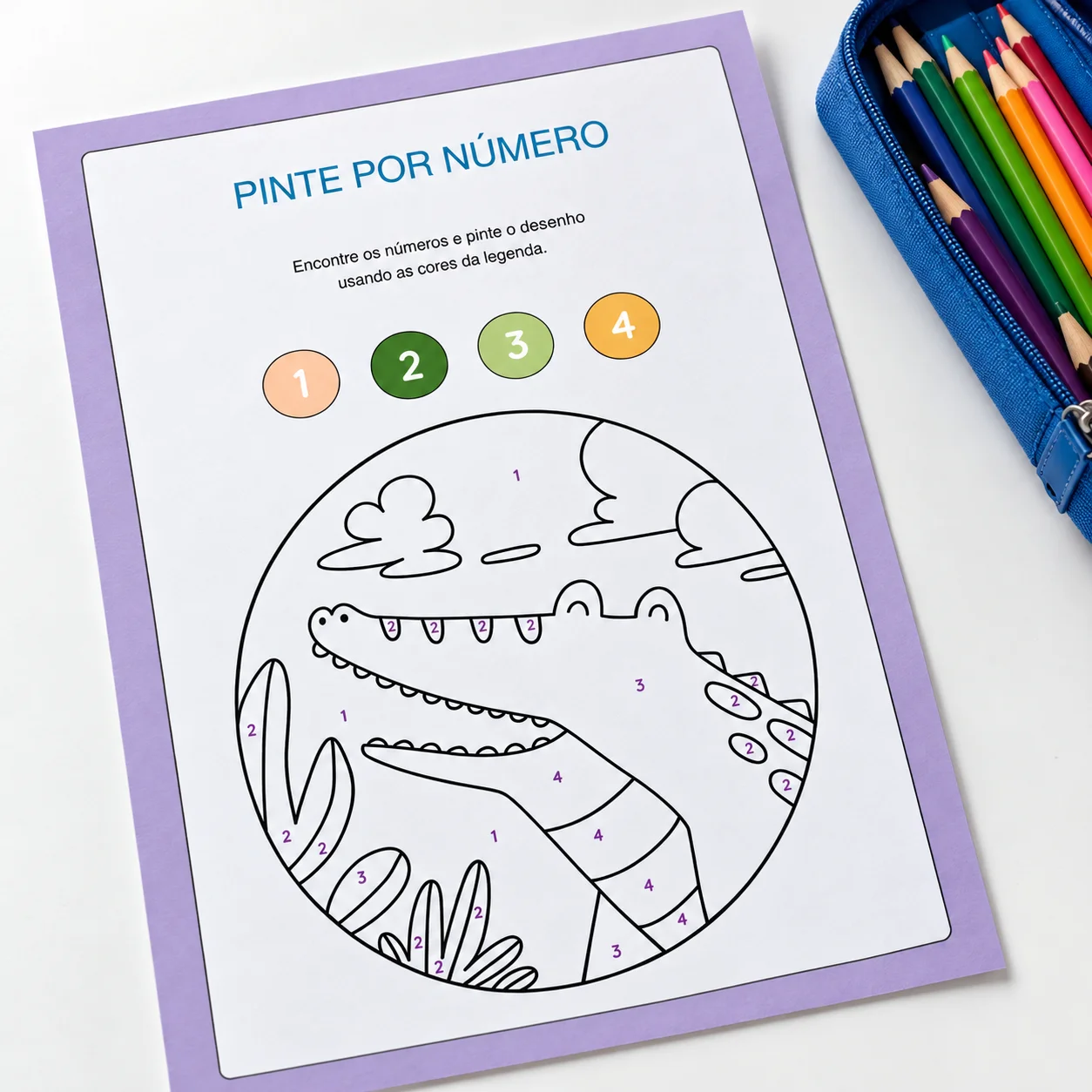 Kit Simetria e Pintura por Número: Atividades Lúdicas para Crianças — amostra 2: Atividades de simetria e pintura por…