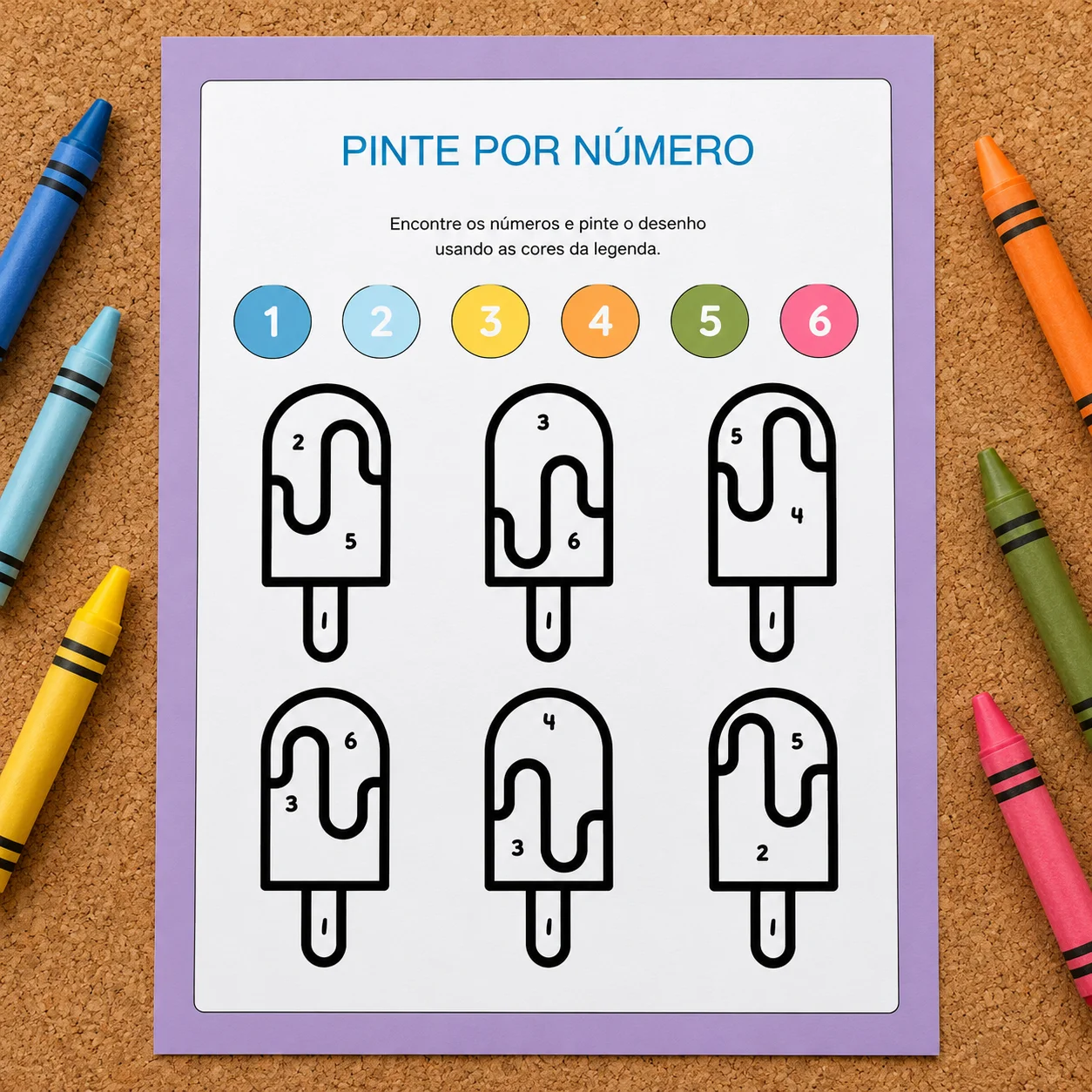 Kit Simetria e Pintura por Número: Atividades Lúdicas para Crianças — amostra 4: Atividades de simetria e pintura por…