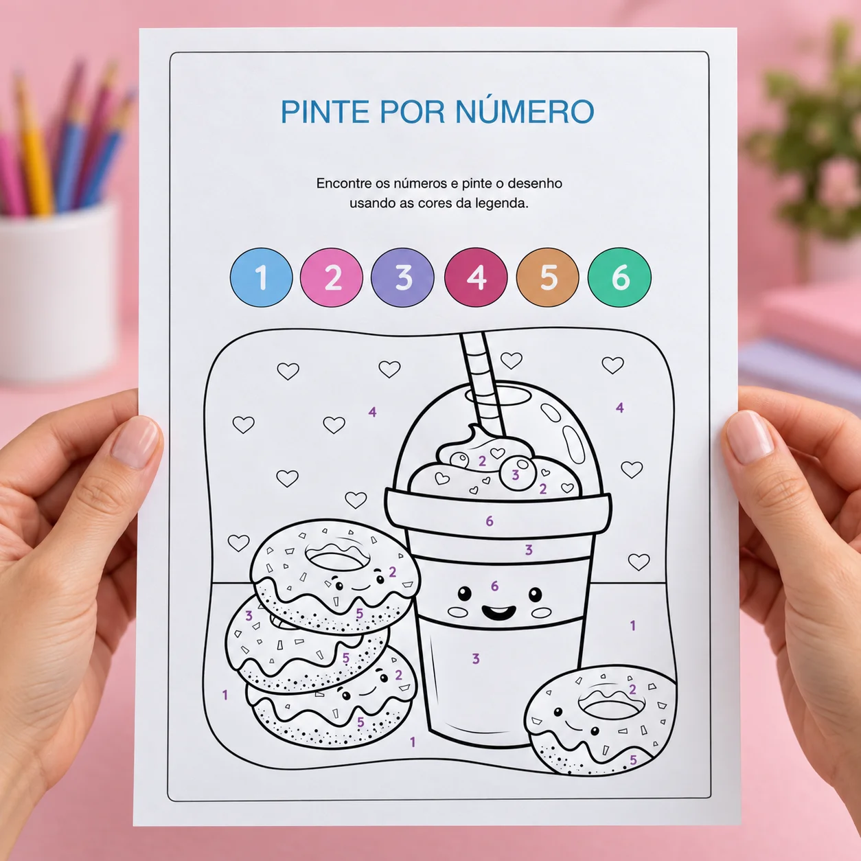 Kit Simetria e Pintura por Número: Atividades Lúdicas para Crianças — amostra 5: Atividades de simetria e pintura por…