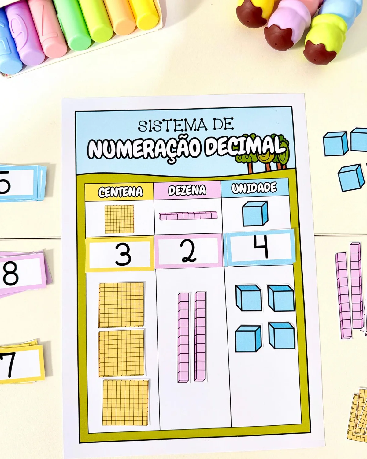 Kit sistema de numeração decimal – PDF para Imprimir — amostra 4: O Kit Sistema de Numeração para trabalhar o tema com…