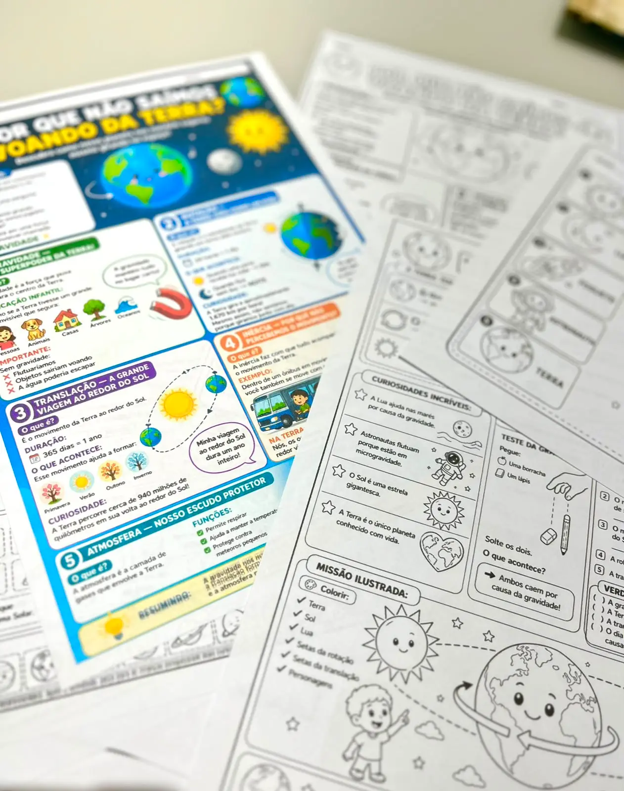 Kit Sistema Solar Anosiniciais e reforço escolar. — amostra 1: As crianças aprendem brincando através de atividades…