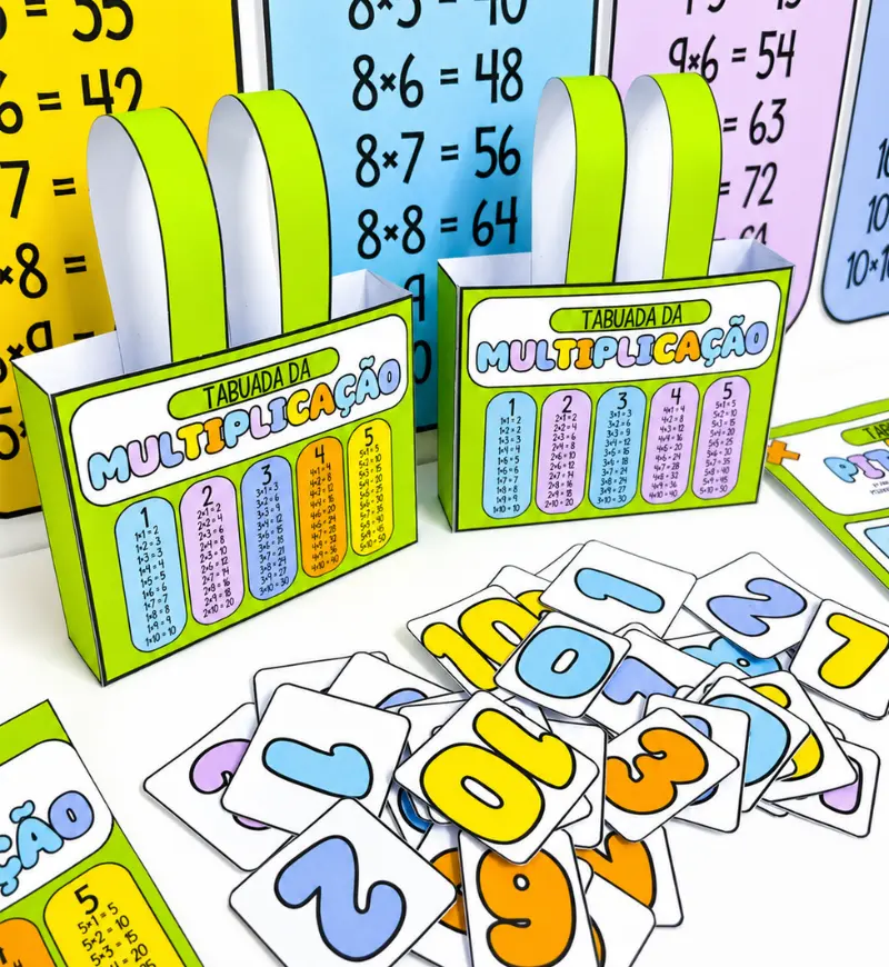 Kit Tabuada de Multiplicação em PDF com Painel e Prancha — Matemática para Todas as séries: Trabalhe a multiplicação com…