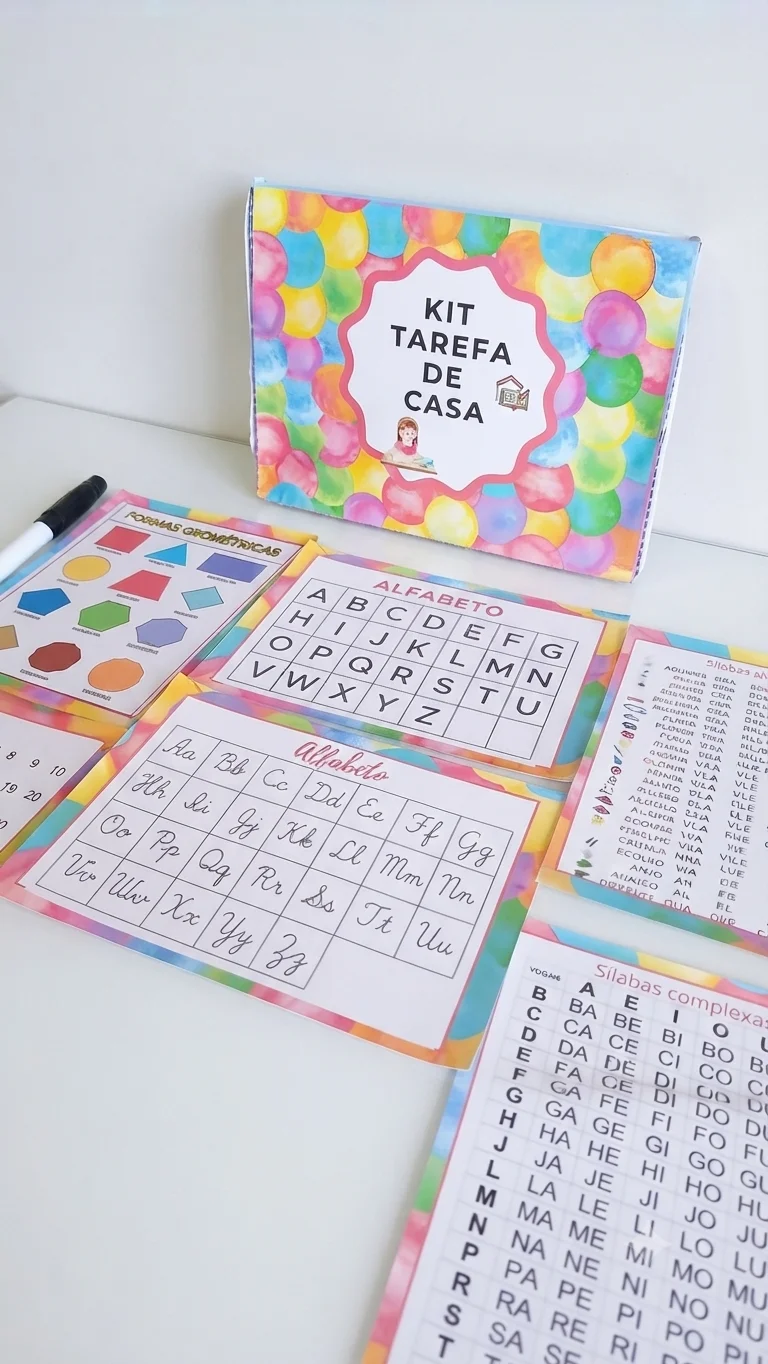 Kit Tarefa de Casa em PDF | Fichas de Apoio para Alfabetização e Aprendizagem — amostra 5: Facilite a rotina de estudos das…