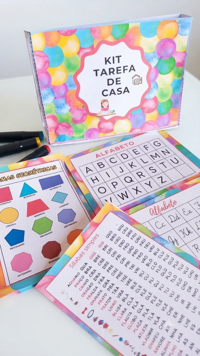 Kit Tarefa de Casa em PDF | Fichas de Apoio para Alfabetização e Aprendizagem — Alfabetização para Educação Infantil:…