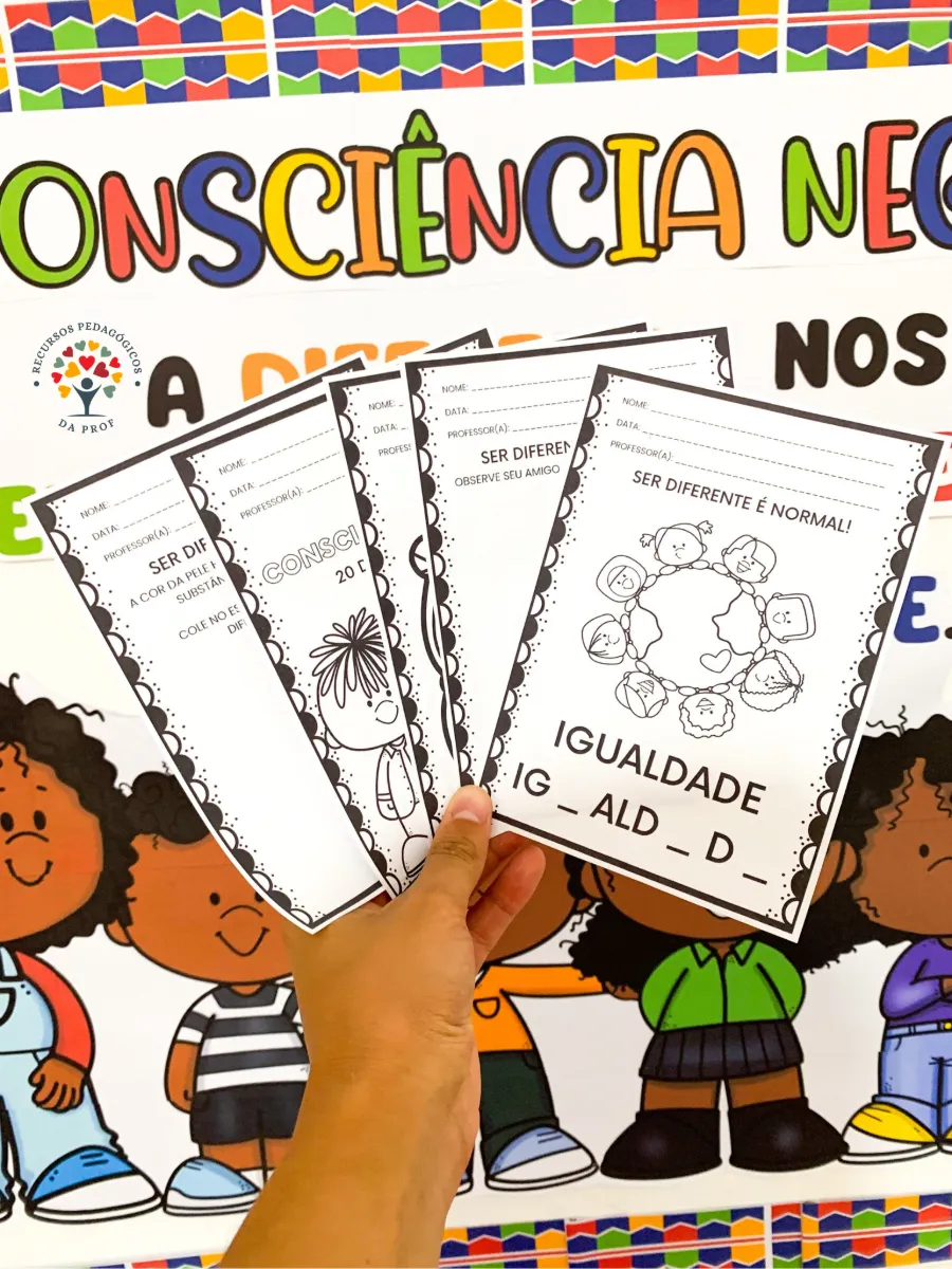 Kit tema “Dia da Consciência Negra” — amostra 2: Kit tema “Dia da Consciência Negra” para trabalhar o tema com crianças da…