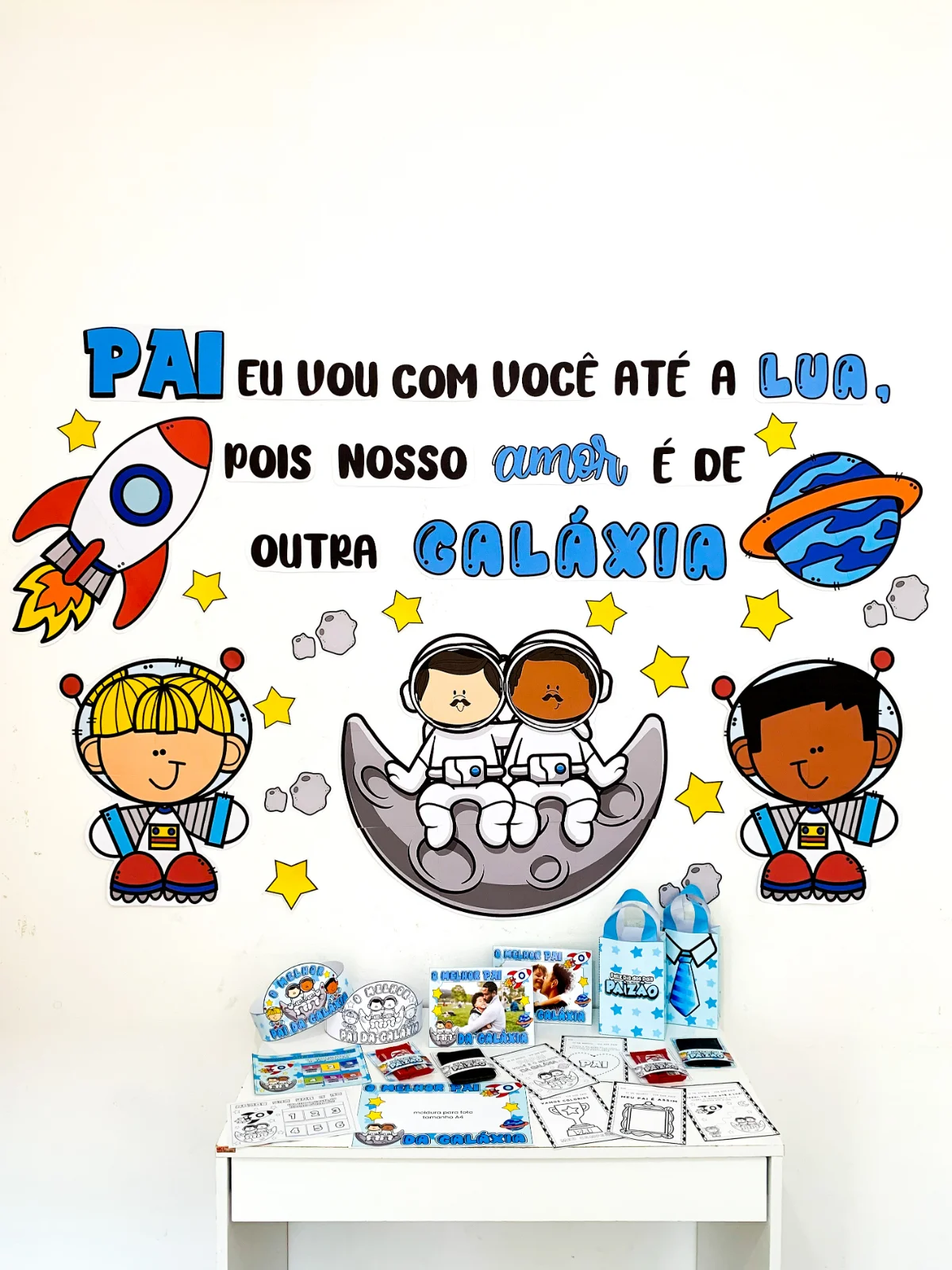 Kit Tema Dia dos Pais – Material Pedagógico — Alfabetização para Educação Infantil: Kit Tema Dia dos Pais para trabalhar…