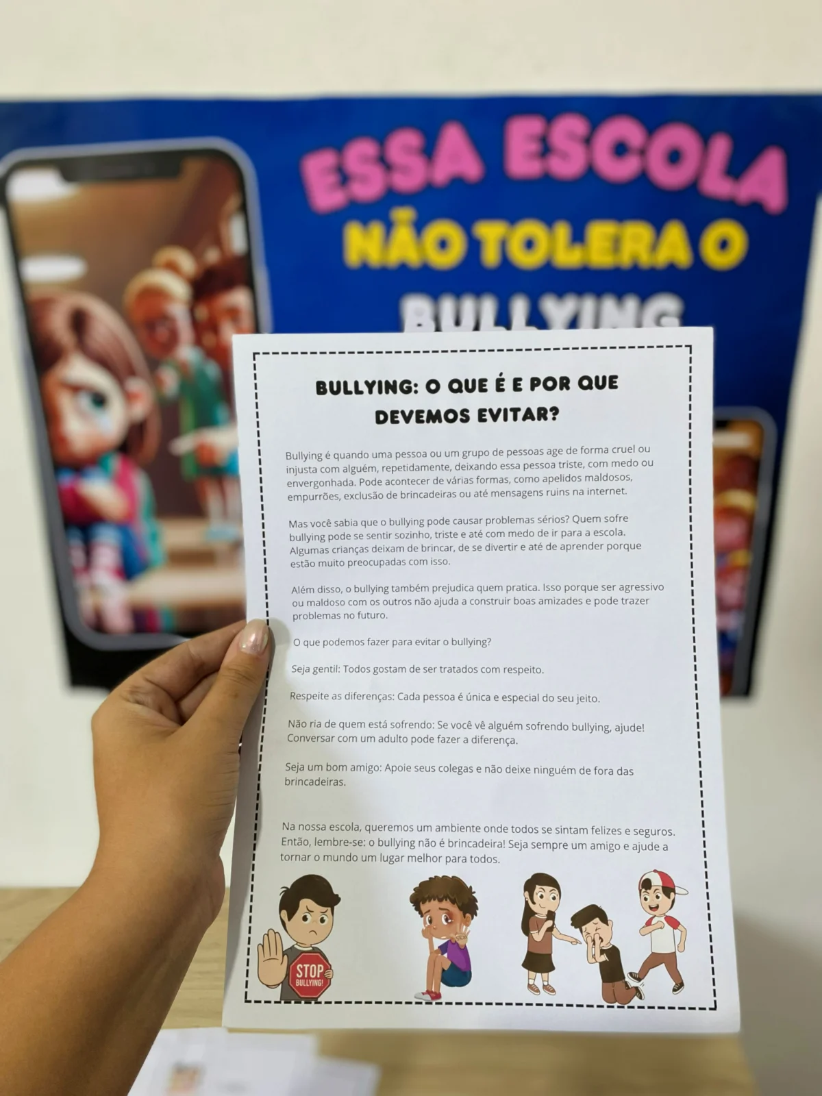 Kit Todos Contra o Bullying – Material Pedagógico — amostra 4: O bullying é um problema sério que afeta milhares de…