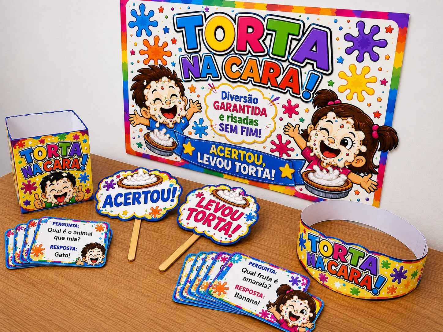 Kit Torta na Cara – Brincadeira Dia das Crianças — Jogos pedagógicos para Educação Infantil: Kit Torta na Cara para o Dia…