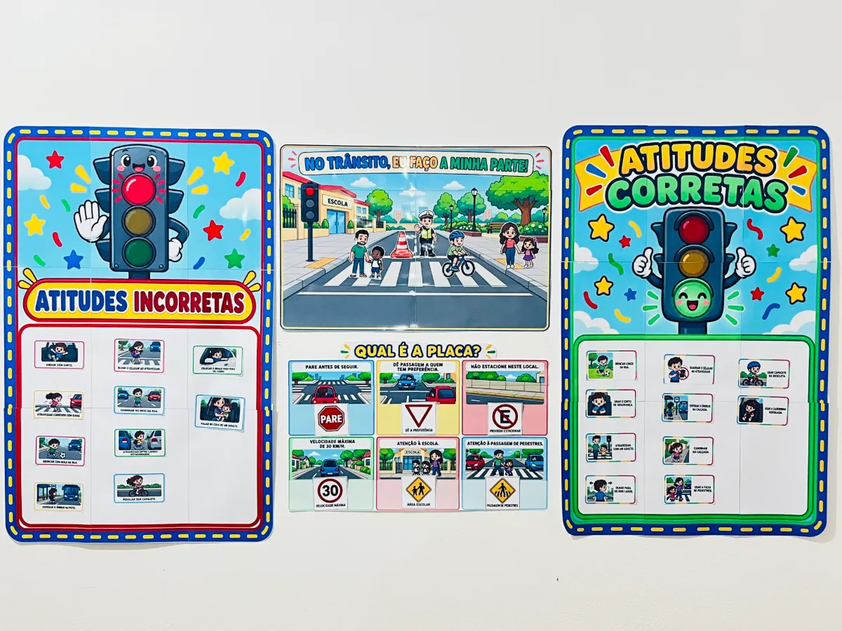 🚦🚗 KIT TRÂNSITO INTERATIVO — PEQUENOS CIDADÃOS, GRANDES ATITUDES! — Atividades para Todas as séries: Que tal trabalhar o…
