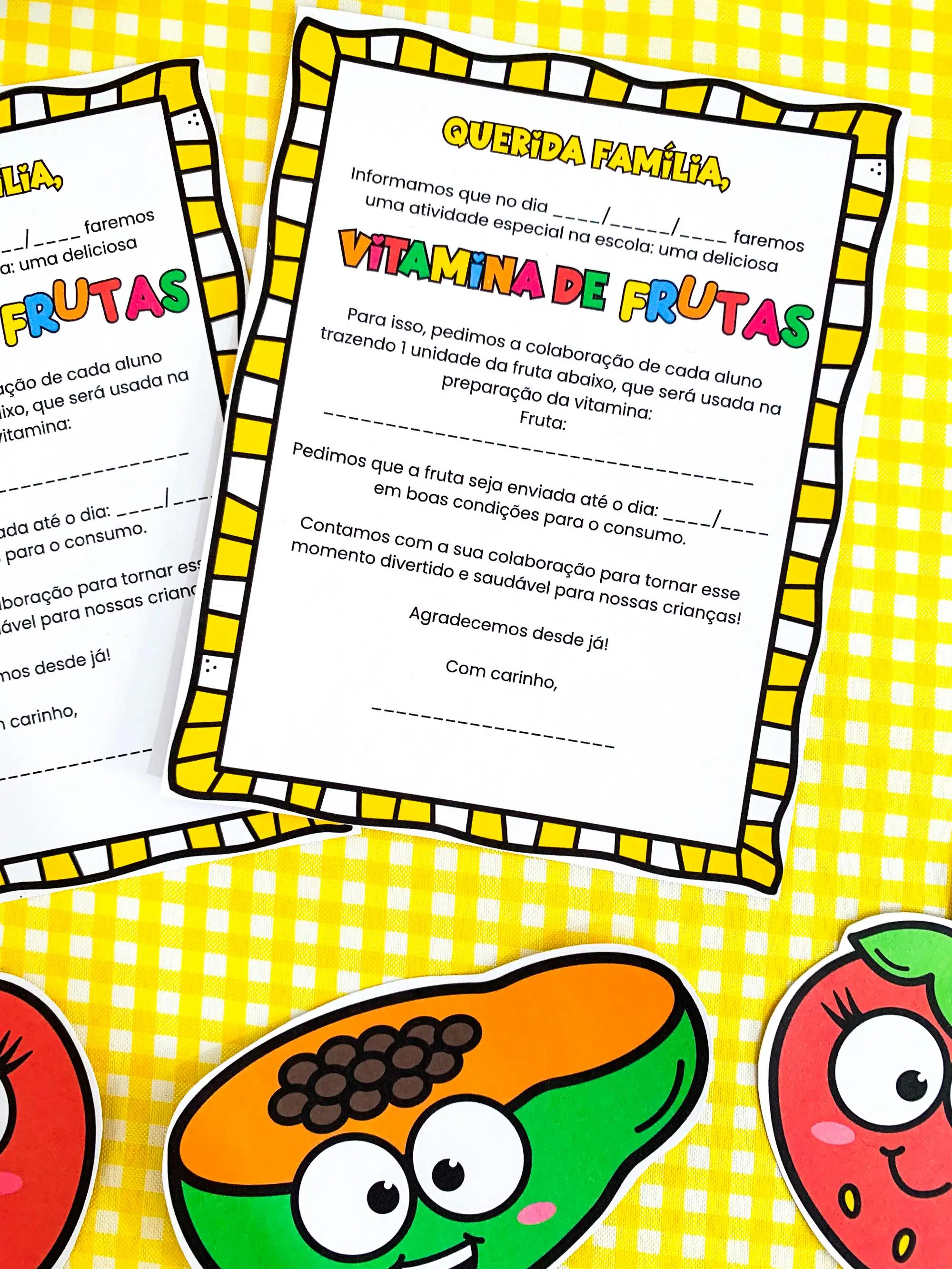 Kit vitamina de frutas – Material Pedagógico — amostra 1: O que vem no material