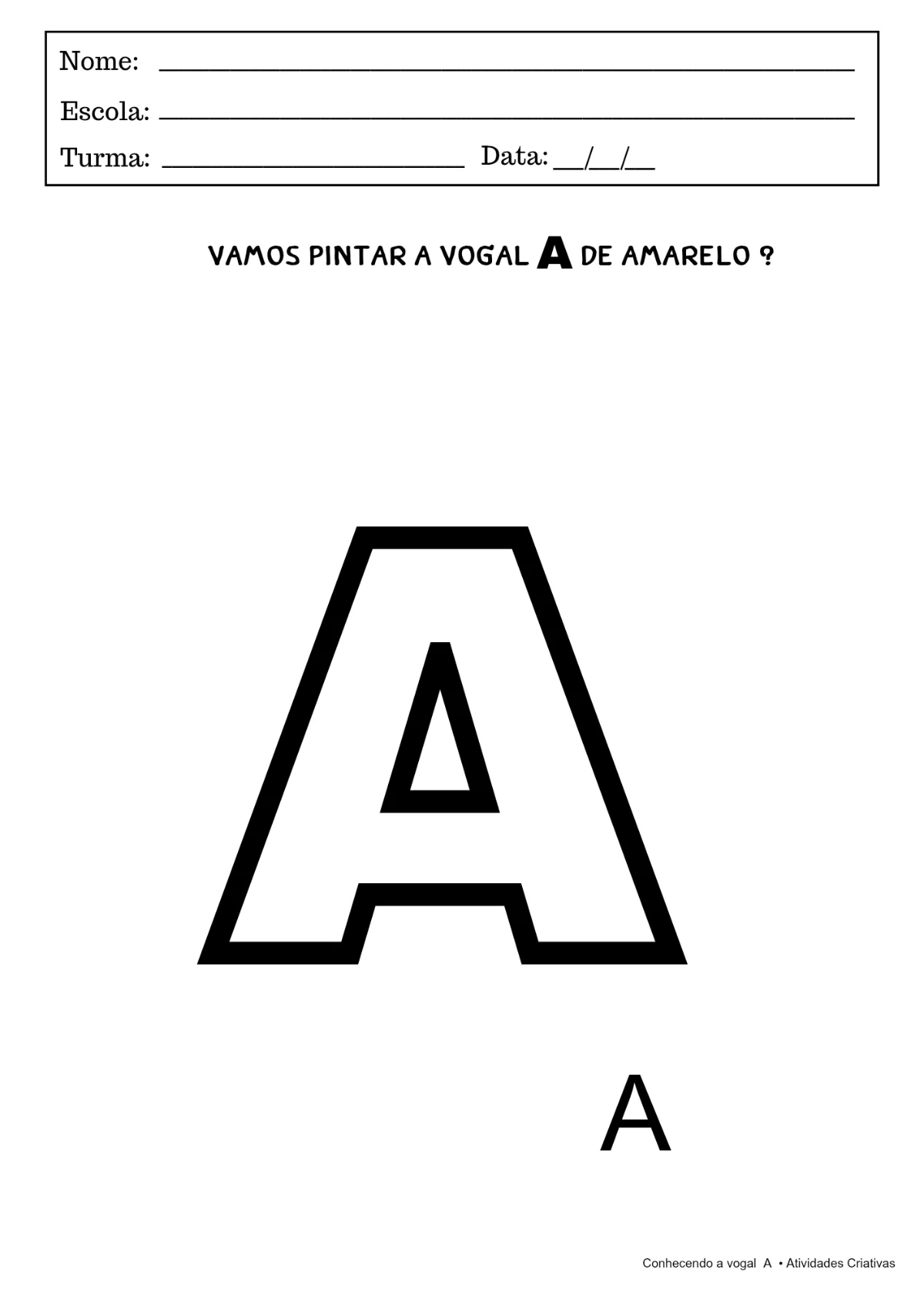 Kit Vogais Educação Infantil | Atividades em PDF — amostra 1: Kit completo de atividades com as vogais (A, E, I, O, U) para… Kit Vogais Educação Infantil | Atividades em PDF — amostra 1: Kit completo de atividades com as vogais (A, E, I, O, U) para…