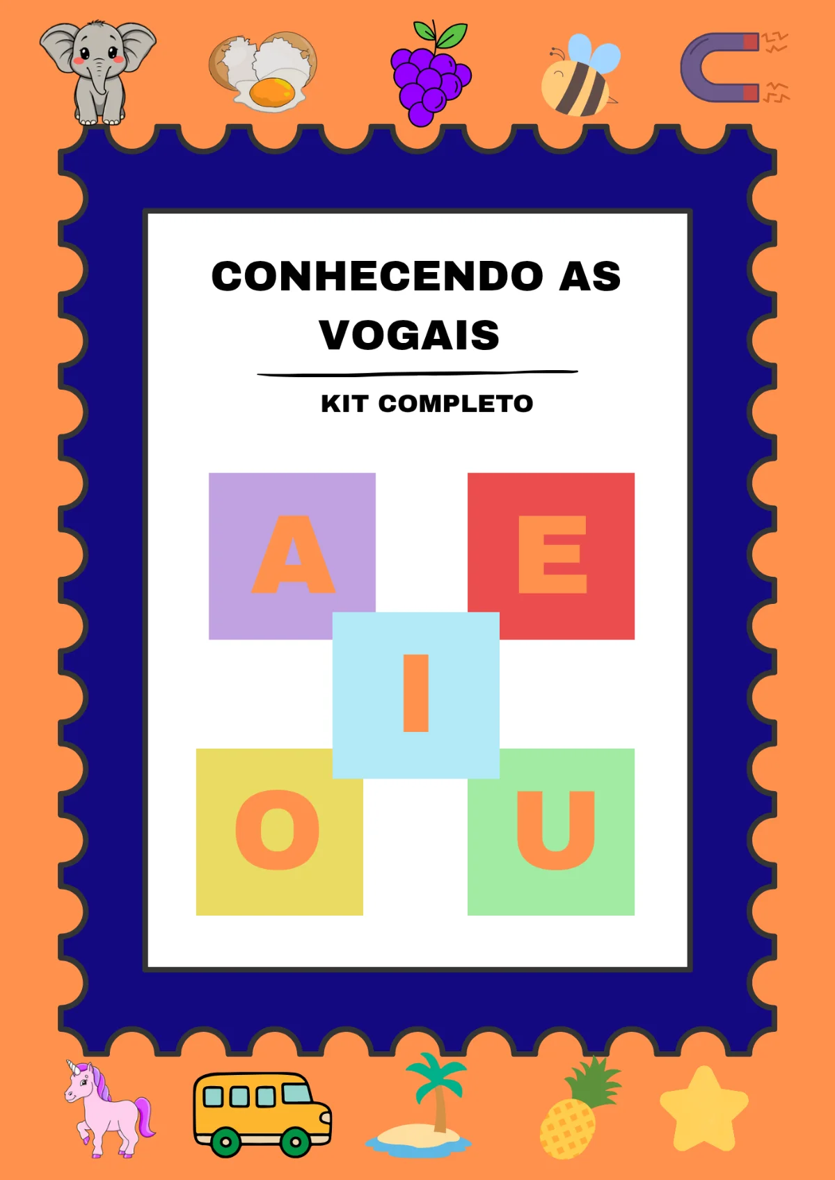 Kit Vogais Educação Infantil | Atividades em PDF — capa do material