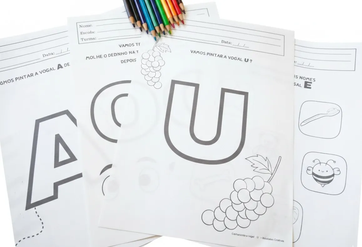 Kit Vogais Educação Infantil | Atividades em PDF — Atividades para Educação Infantil: Kit Vogais Educação Infantil | 25…