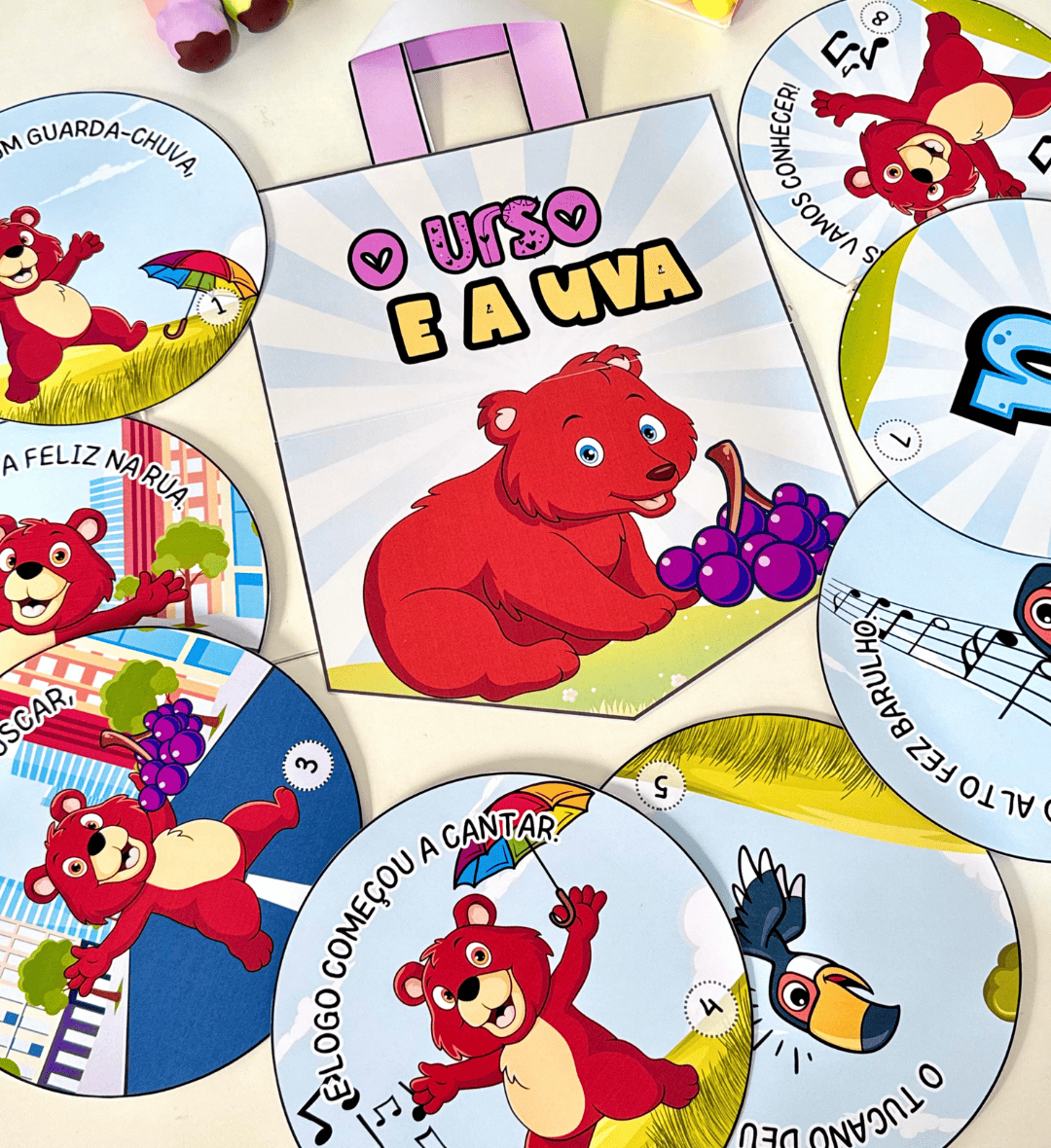 Kit Vogais para Imprimir: Sacolas com Histórias Rimadas — amostra 5: Explore as vogais na Educação Infantil com cinco…