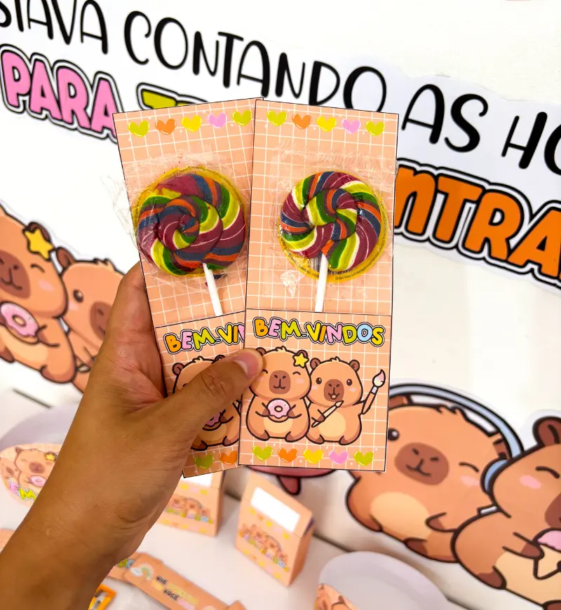 Kit Volta às Aulas Capivara Cute em PDF para Imprimir — amostra 1: Kit Volta às Aulas Capivara Cute: acolhimento para o…