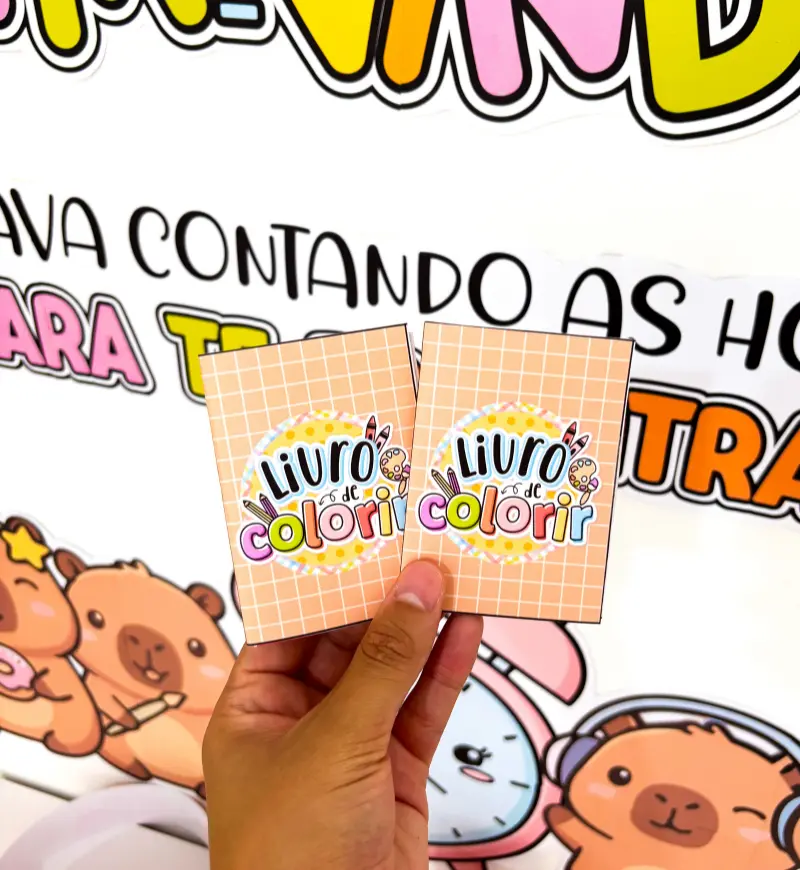 Kit Volta às Aulas Capivara Cute em PDF para Imprimir — amostra 3: Como usar o kit em sala de aula