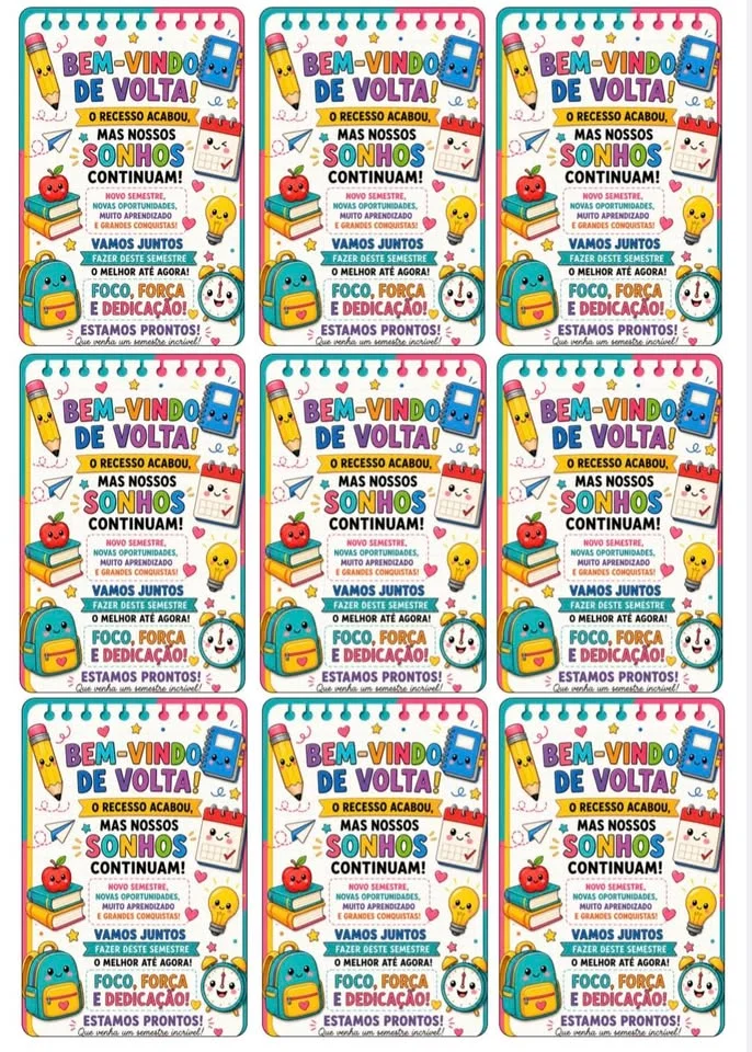 🎒✨Kit Volta às Aulas: O Toque de Carinho Perfeito para Seus Alunos! Em PDF, pronto para imprimir. r🎒✨ — amostra 3:…