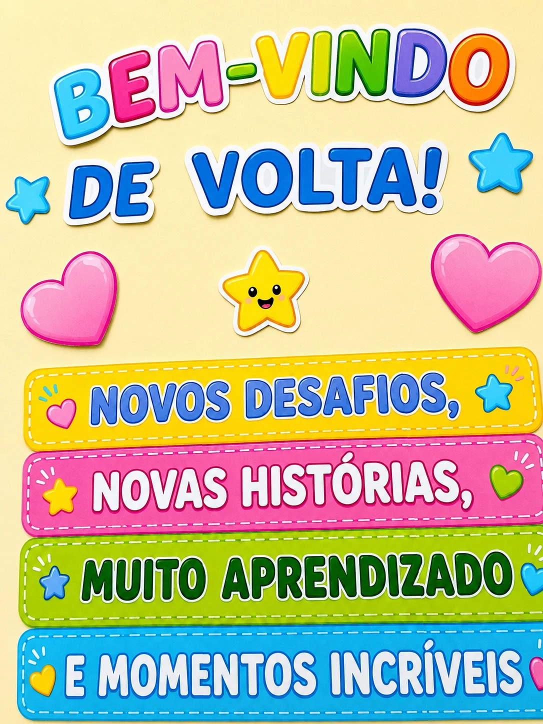 Kit Volta às Aulas - Painel de Porta e Marca Páginas! — amostra 2: Kit para recepcionar os alunos no retorno às aulas Kit Volta às Aulas - Painel de Porta e Marca Páginas! — amostra 2: Kit para recepcionar os alunos no retorno às aulas