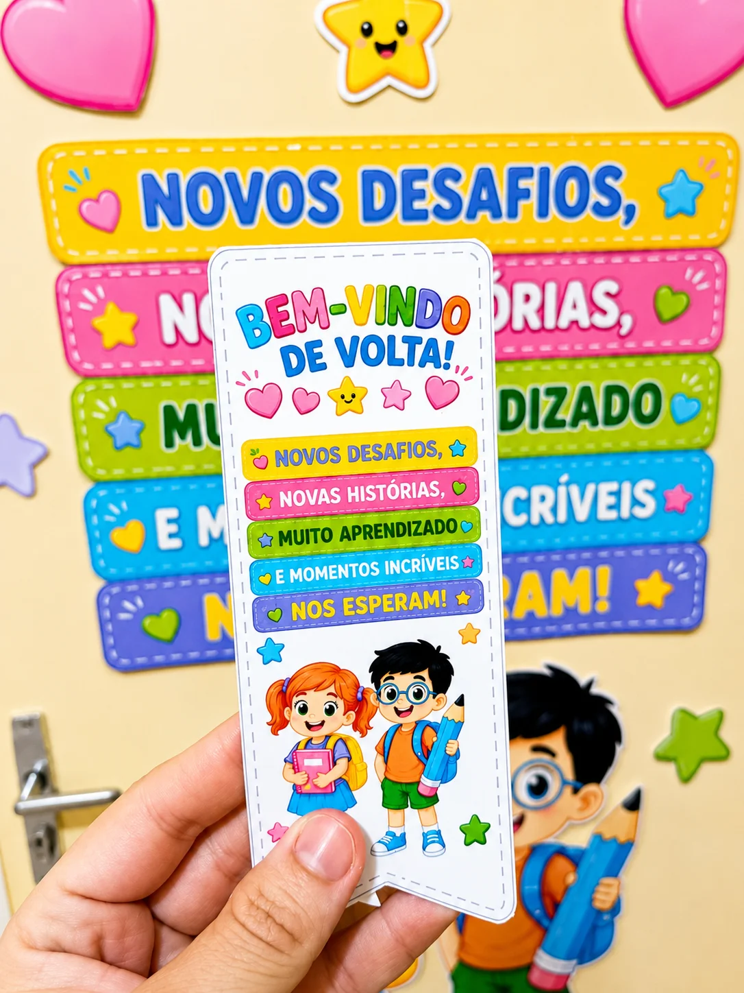 Kit Volta às Aulas - Painel de Porta e Marca Páginas! — capa do material