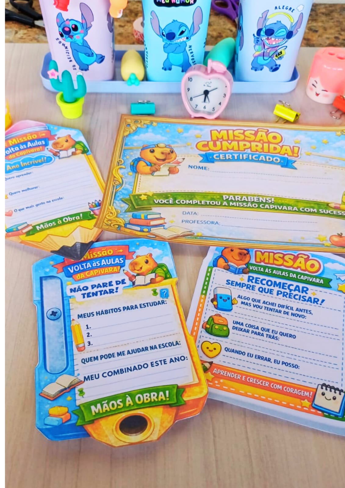 Kit volta às aulas para o 1º, 2º e 3º ano: missão capivara – PDF para Imprimir — amostra 1: O que vem no material