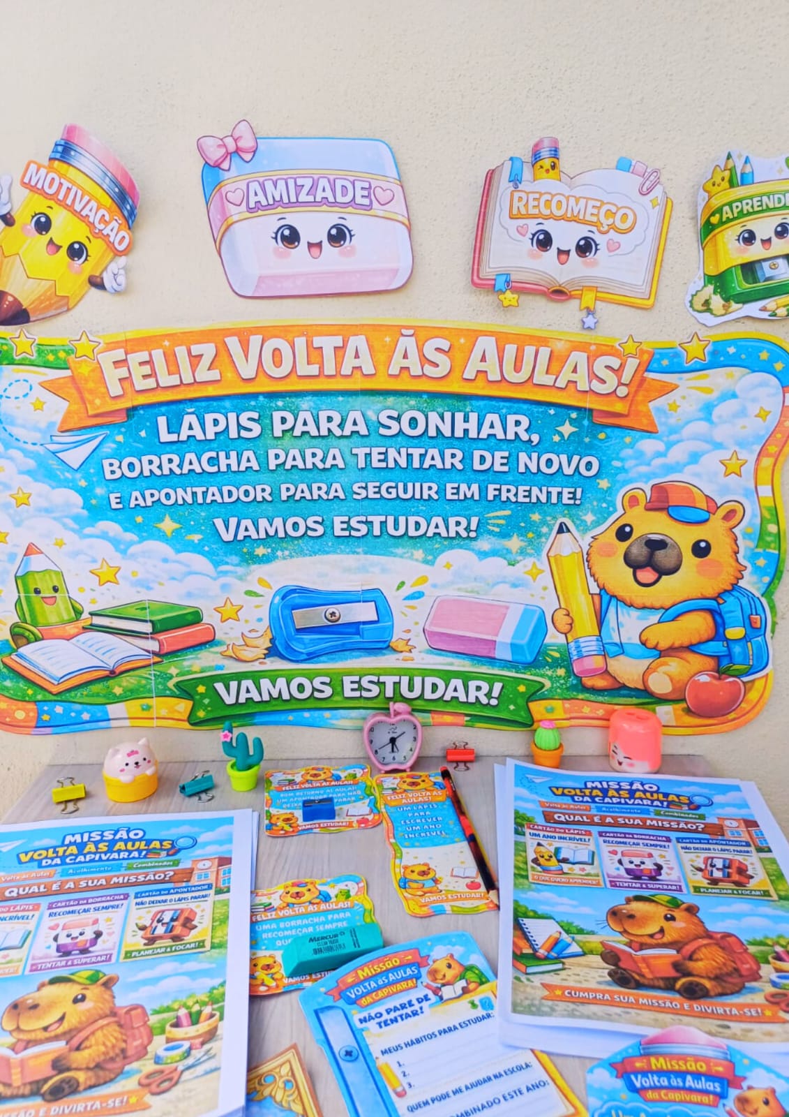 Kit volta às aulas para o 1º, 2º e 3º ano: missão capivara – PDF para Imprimir — capa do material