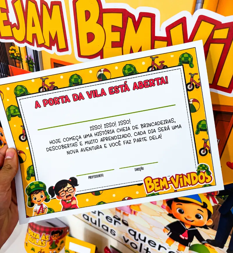 Kit Volta às Aulas Turma do Chaves em PDF para Imprimir — amostra 3: Como usar o kit em sala de aula