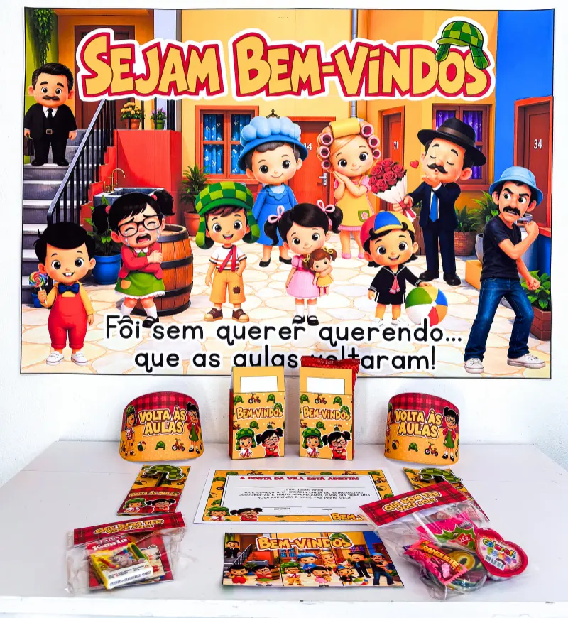 Kit Volta às Aulas Turma do Chaves em PDF para Imprimir — capa do material