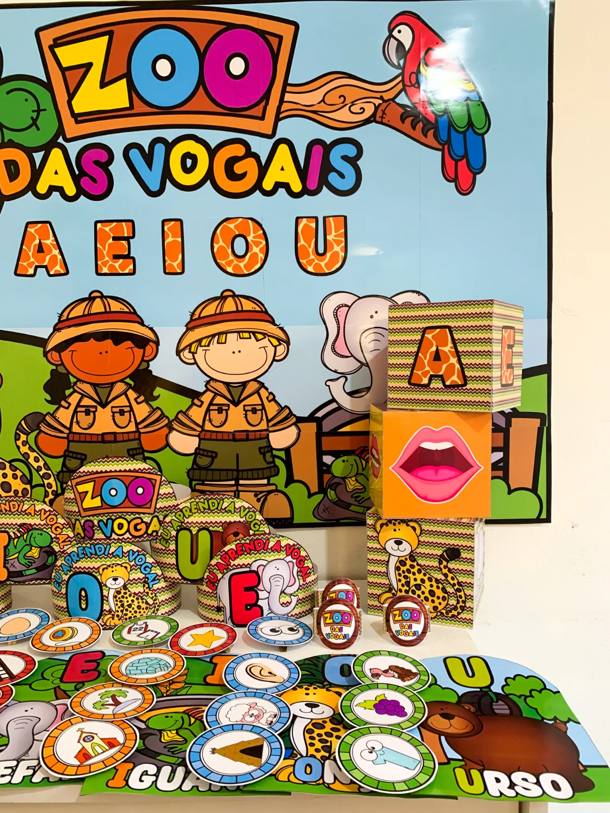 Kit Zoo das Vogais - Kit Completo das Vogais Fônicas — amostra 3: Kit Zoo das Vogais para trabalhar o conteúdo com crianças…