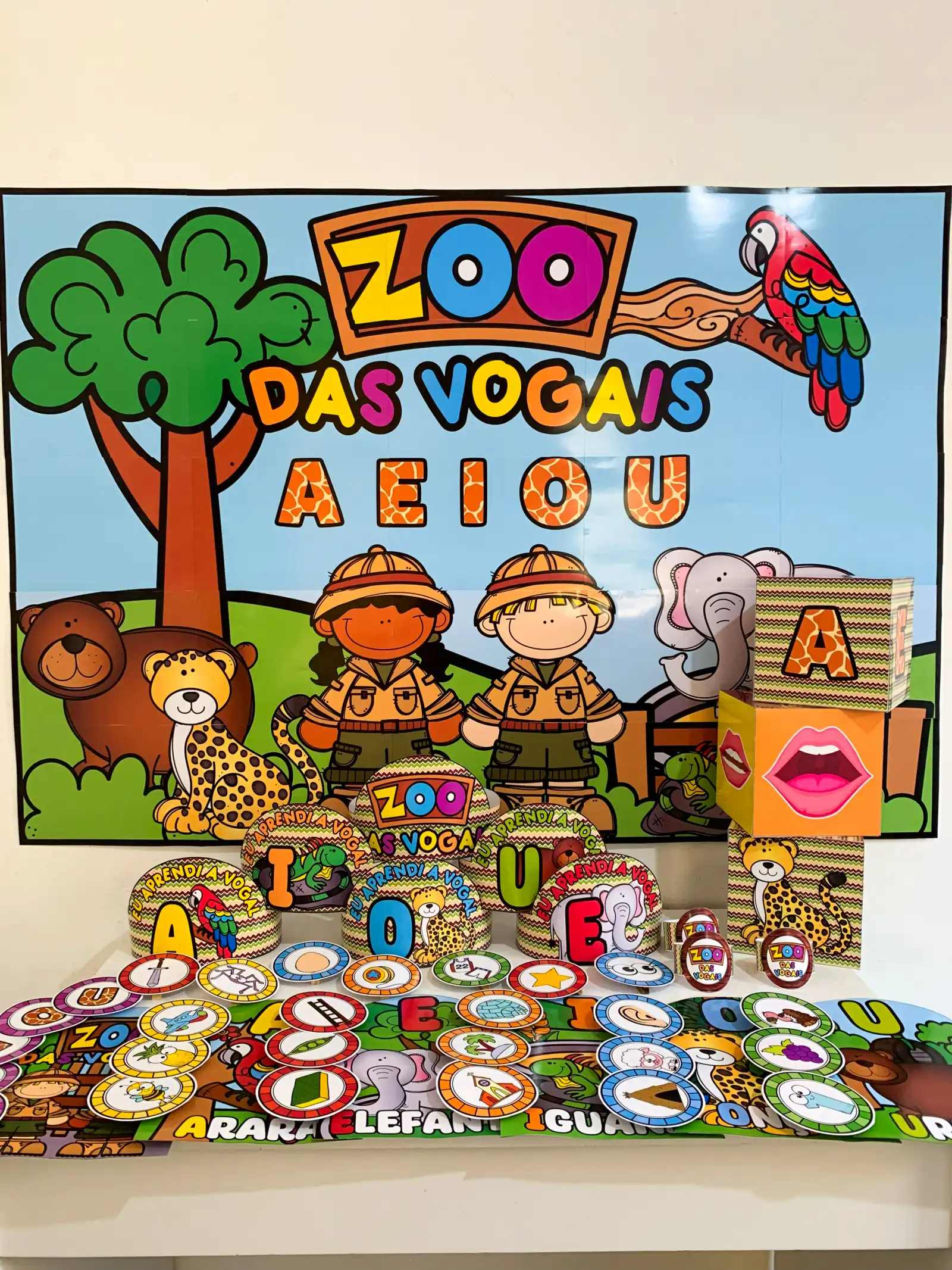 Kit Zoo das Vogais – PDF para Imprimir | Educação Infantil — capa do material