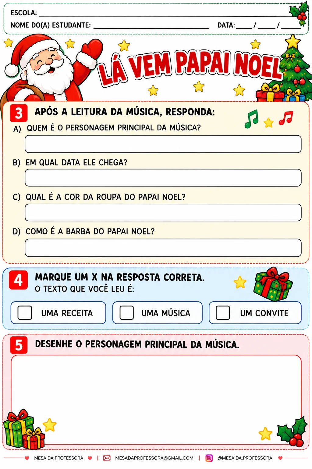 LÁ VEM PAPAI NOEL - ATIVIDADES DE ALFABETIZAÇÃO — amostra 1: PROPOSTA PEDAGÓGICA – LÁ VEM PAPAI NOEL