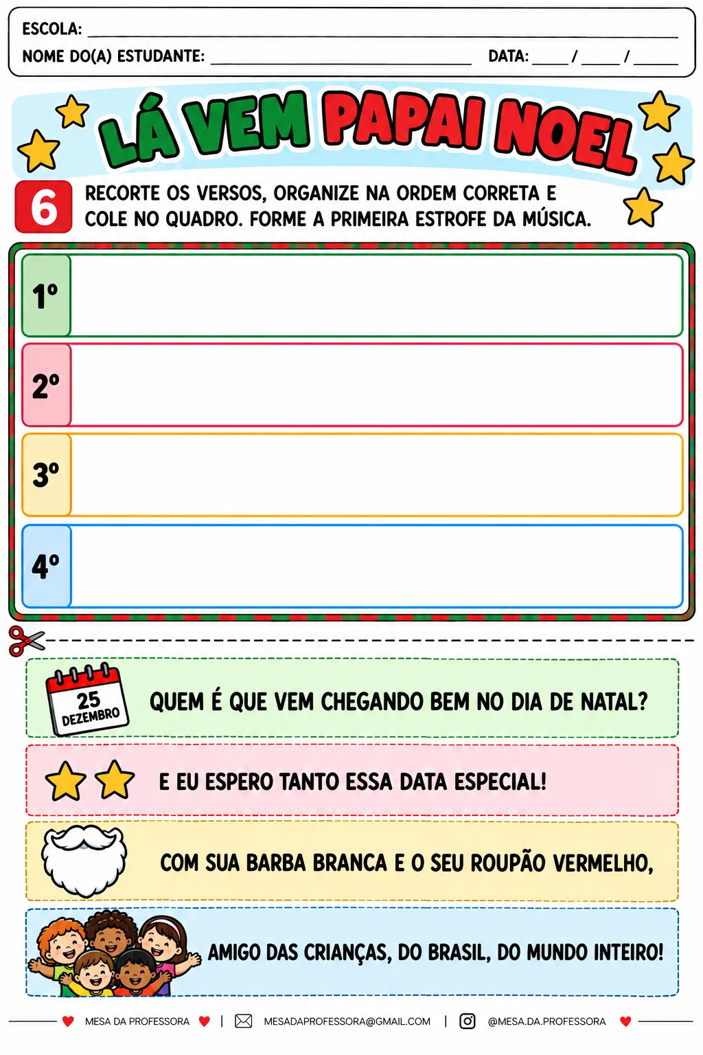 LÁ VEM PAPAI NOEL - ATIVIDADES DE ALFABETIZAÇÃO — amostra 2: Alfabetização e letramento na perspectiva construtivista