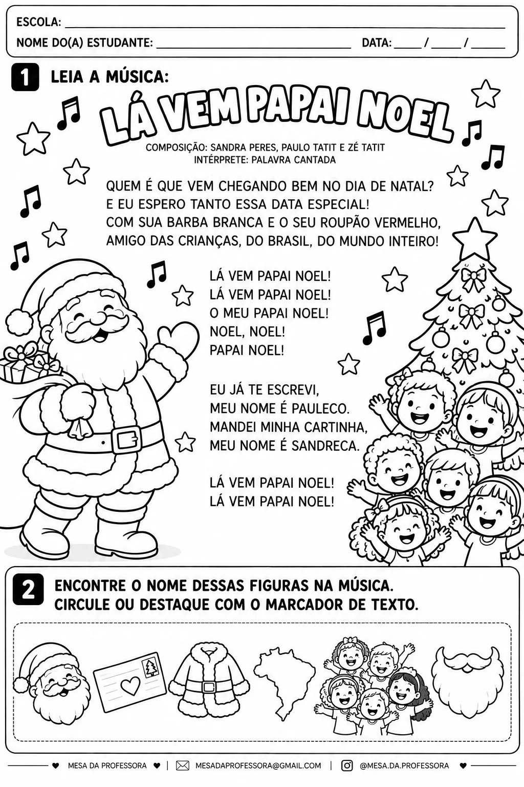 LÁ VEM PAPAI NOEL - ATIVIDADES DE ALFABETIZAÇÃO — amostra 4: OBJETIVOS DE APRENDIZAGEM