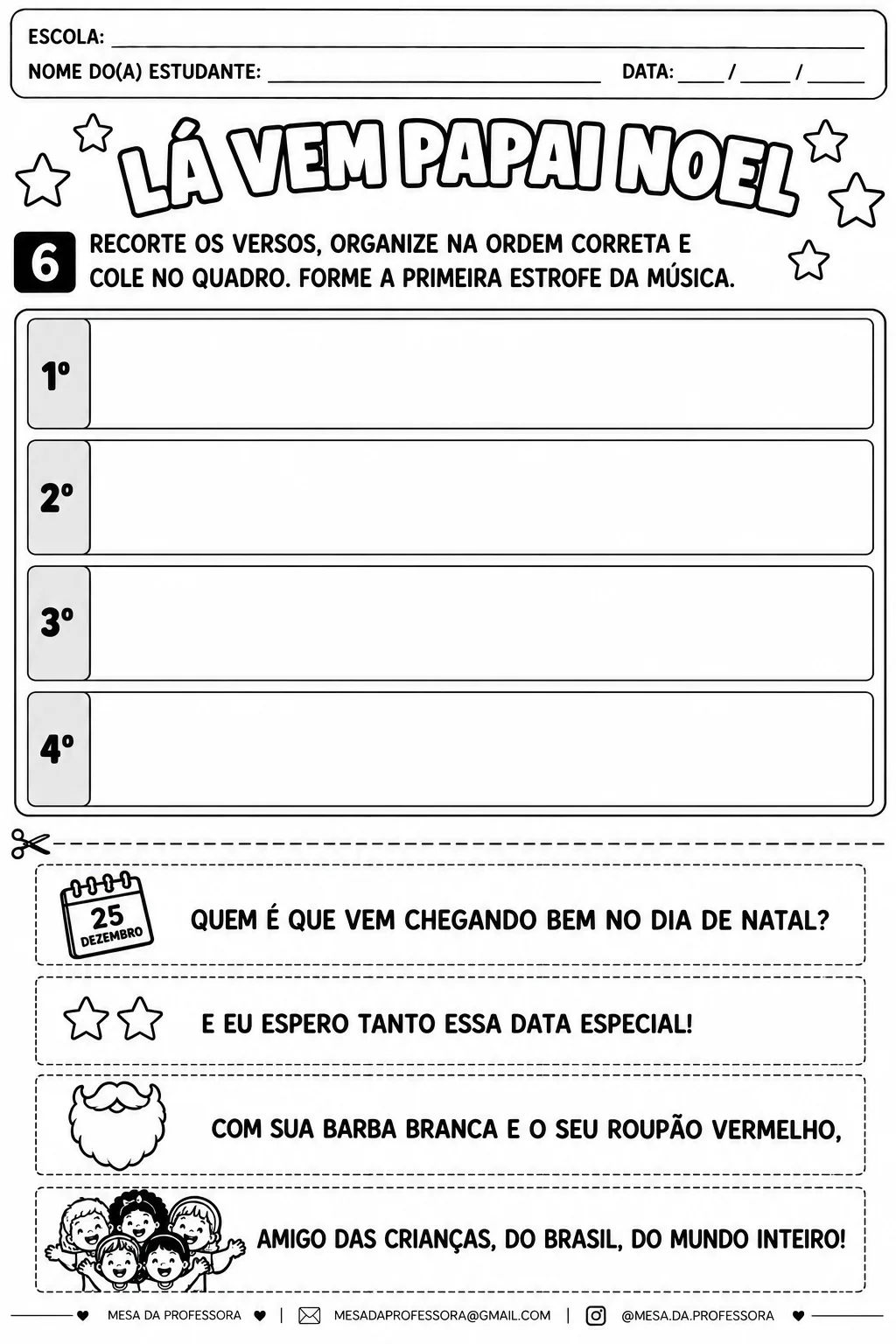 LÁ VEM PAPAI NOEL - ATIVIDADES DE ALFABETIZAÇÃO — amostra 6: ALINHAMENTO À BNCC
