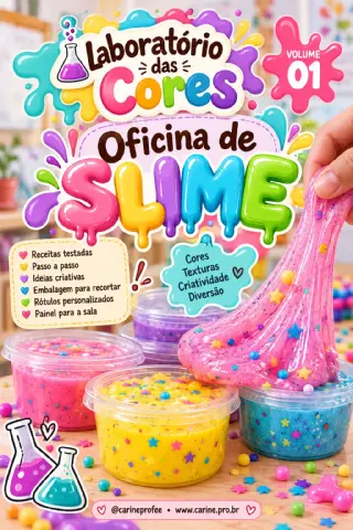 Laboratório das Cores: Oficina de Slime. Ed. Infantil e Ensino F. I — capa do material