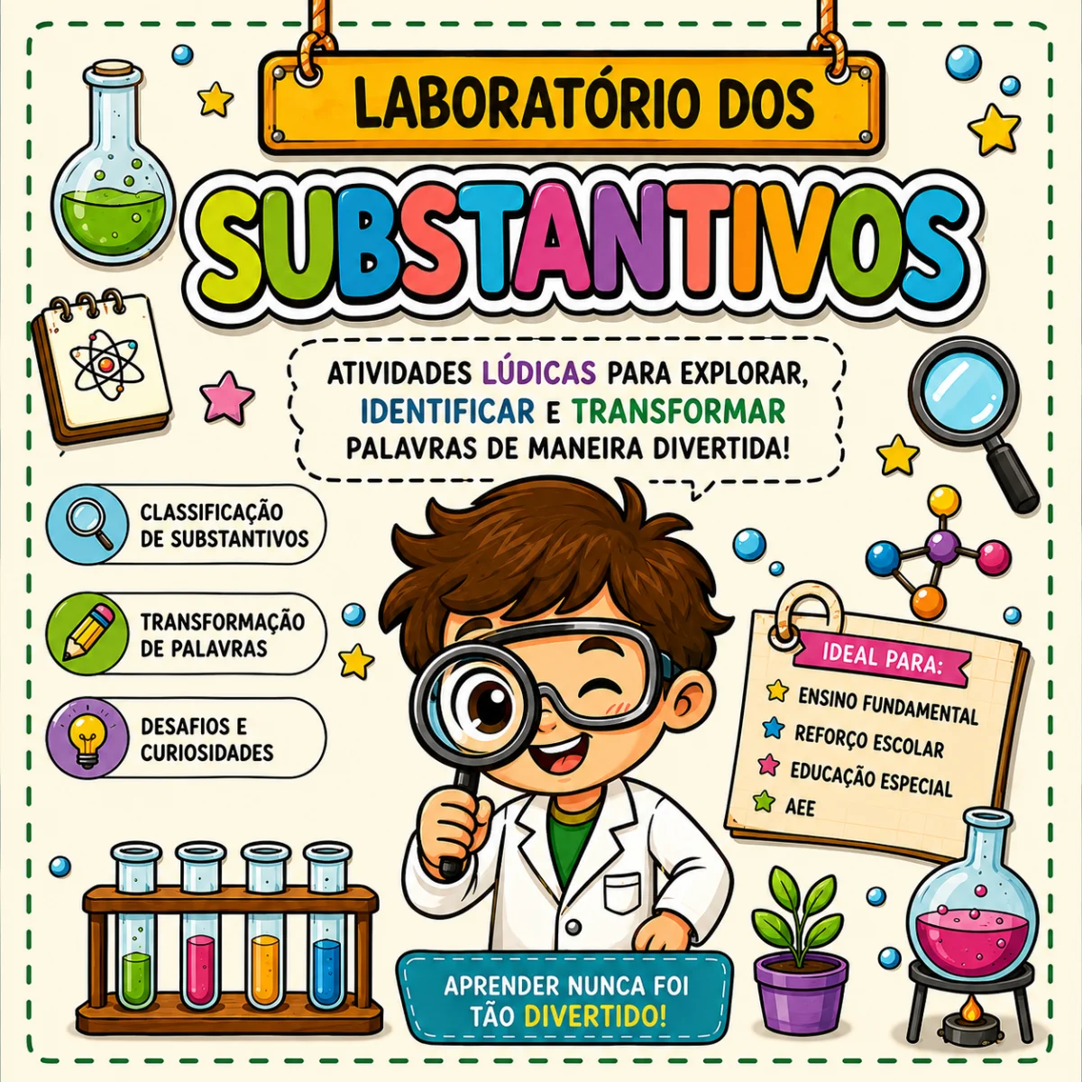 Laboratório dos Substantivos – PDF para Imprimir — capa do material