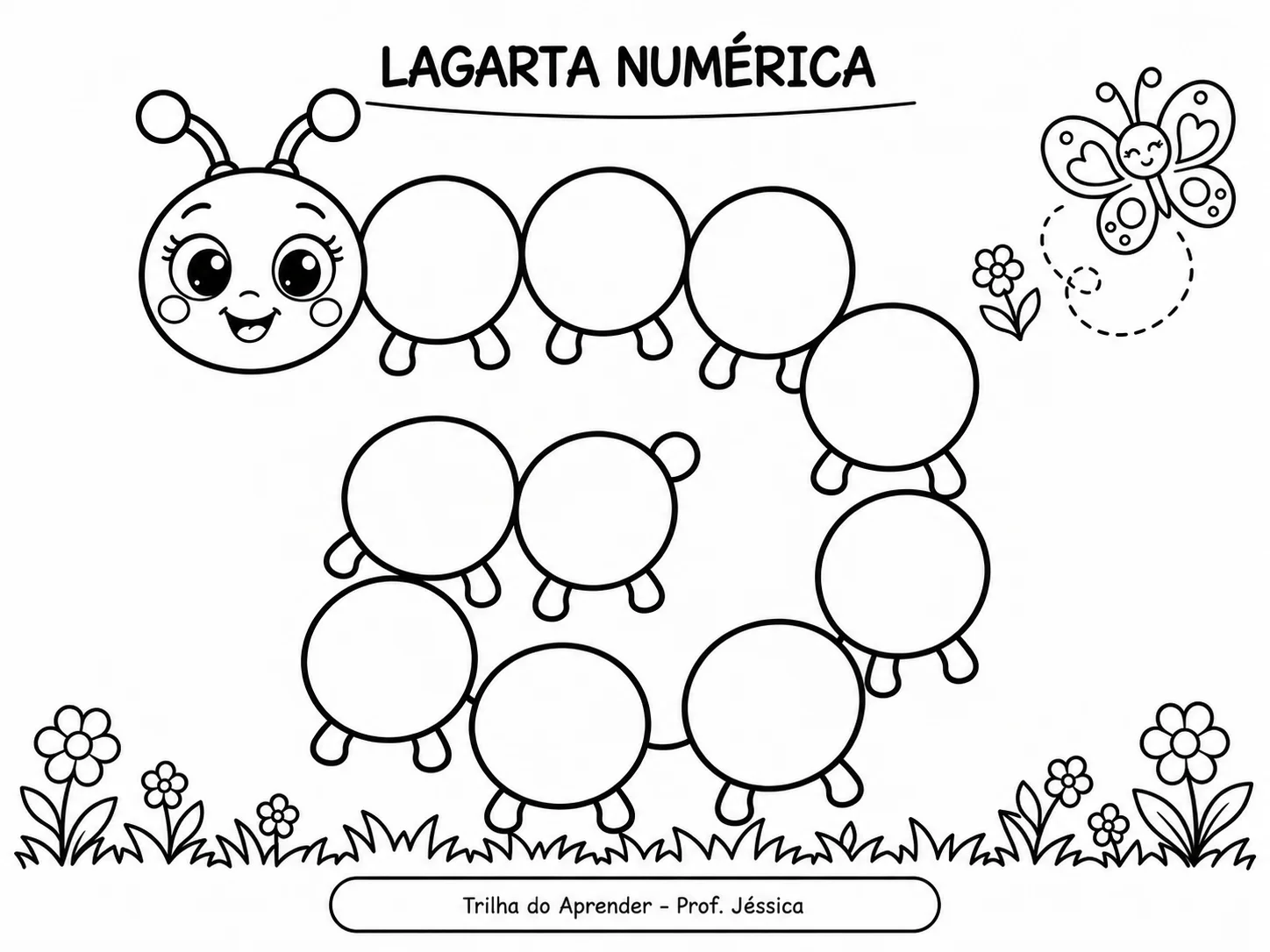Lagarta Numérica de 1 a 10 e de 11 a 20 – Atividade de Matemática — amostra 3: Lagarta numérica de 1 a 10 e de 11 a 20 para…