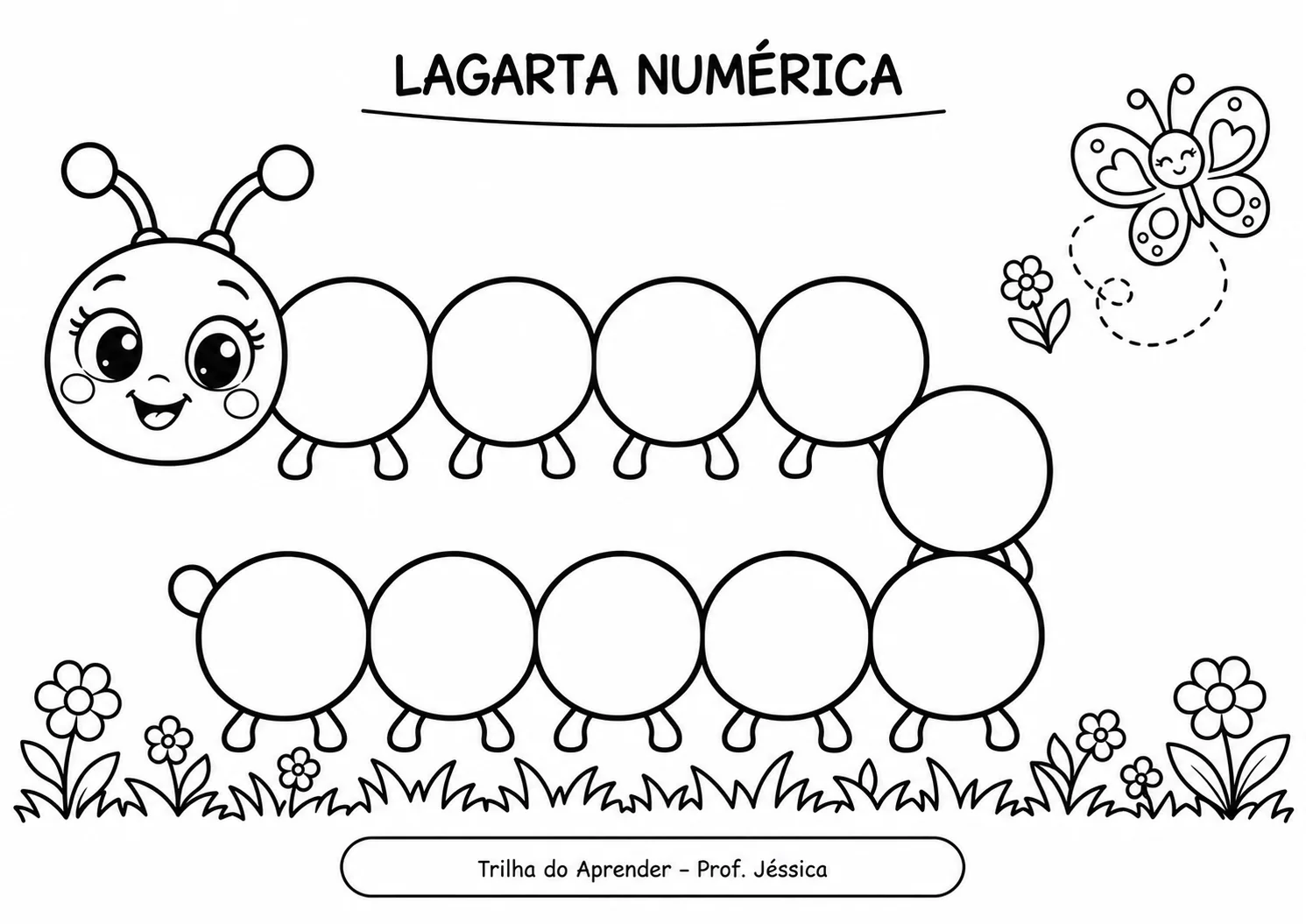 Lagarta Numérica de 1 a 10 e de 11 a 20 – Atividade de Matemática — amostra 4: Lagarta numérica de 1 a 10 e de 11 a 20 para…