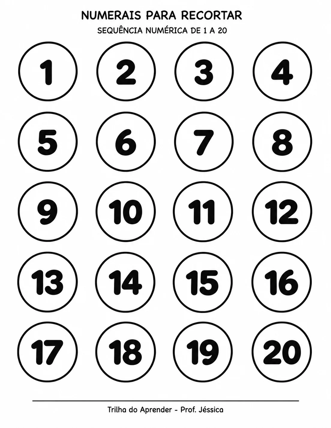 Lagarta Numérica de 1 a 10 e de 11 a 20 – Atividade de Matemática — amostra 6: Lagarta numérica de 1 a 10 e de 11 a 20 para…