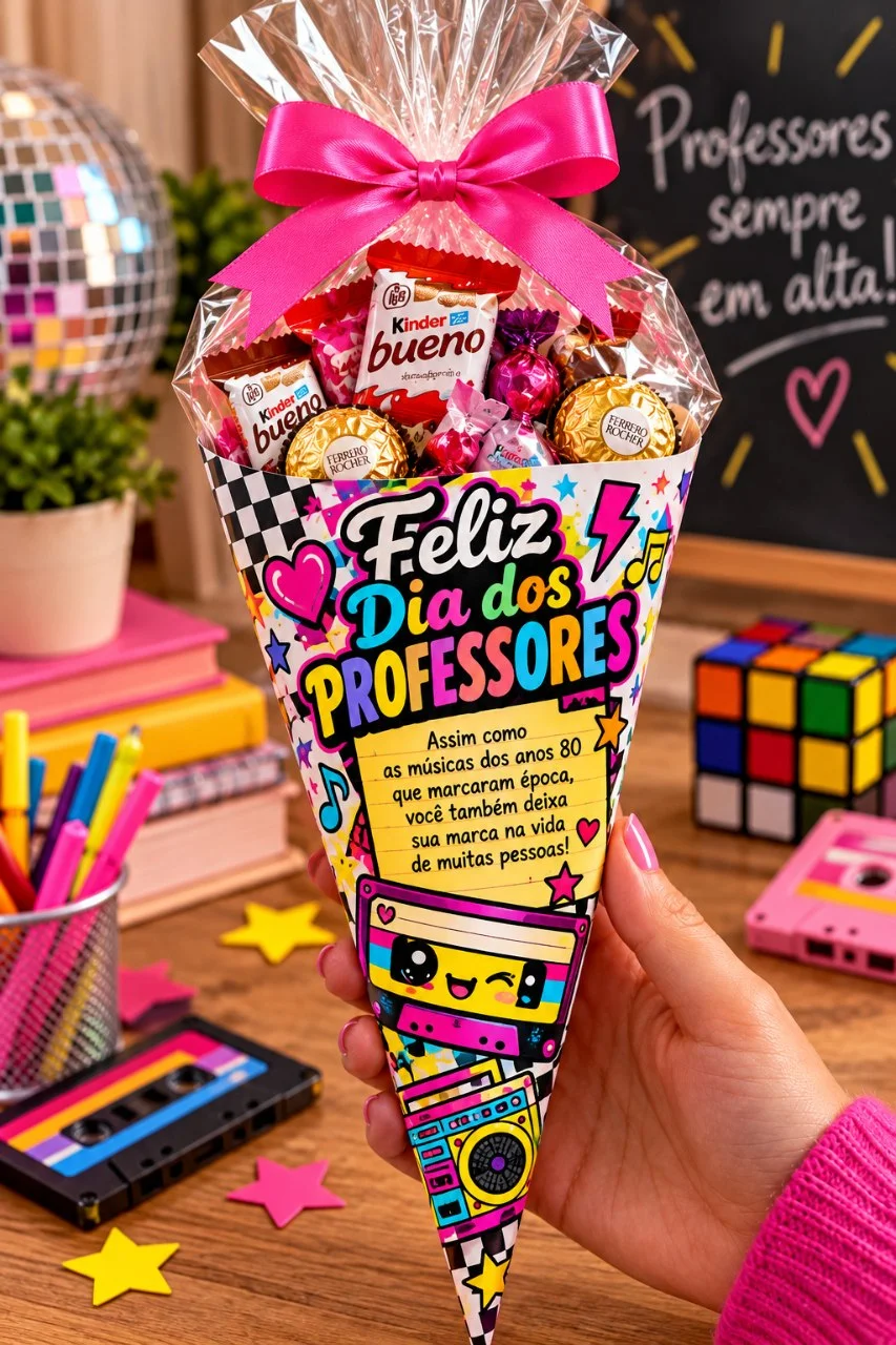 LANÇAMENTO ESPECIAL — CONE RECHEADO DIA DOS PROFESSORES! — Datas comemorativas para Todas as séries: 🎁✨ Surpreenda quem…