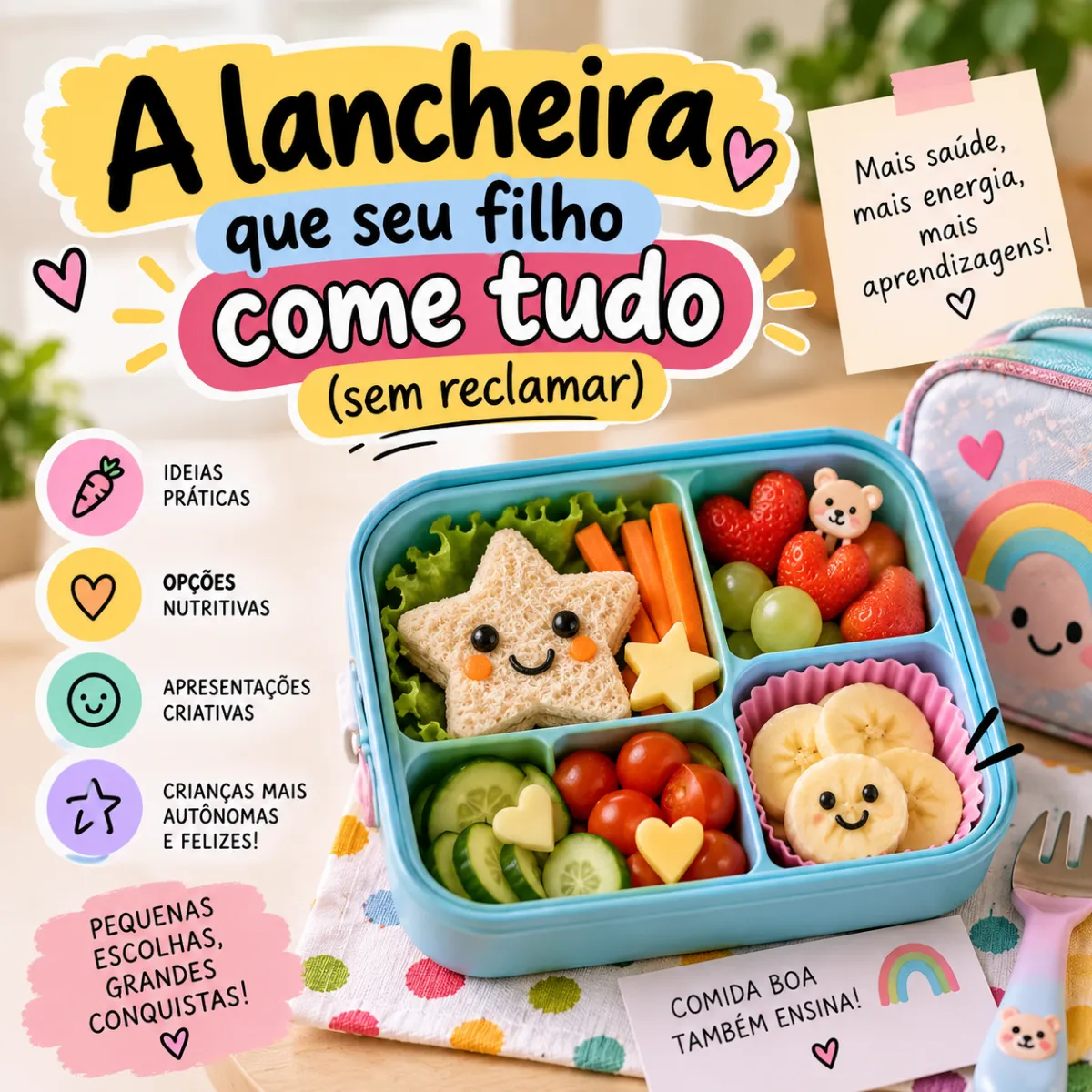 🍓🥪 Lancheiras Inteligentes — Atividades para Educação Infantil: 🍪➡️🍓 Pare de mandar sempre a mesma bolacha: existem…