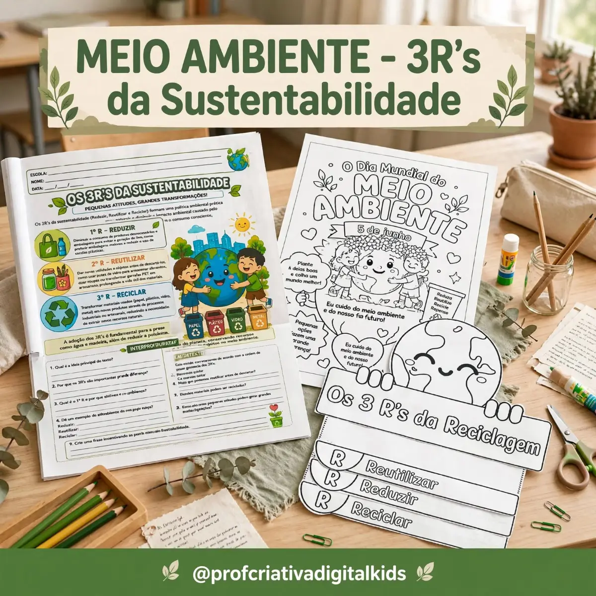 LAPBOOK 3R'S da Sustentabilidade - Meio Ambiente — Datas comemorativas para 2º ano: Transforme suas aulas sobre o Dia do…