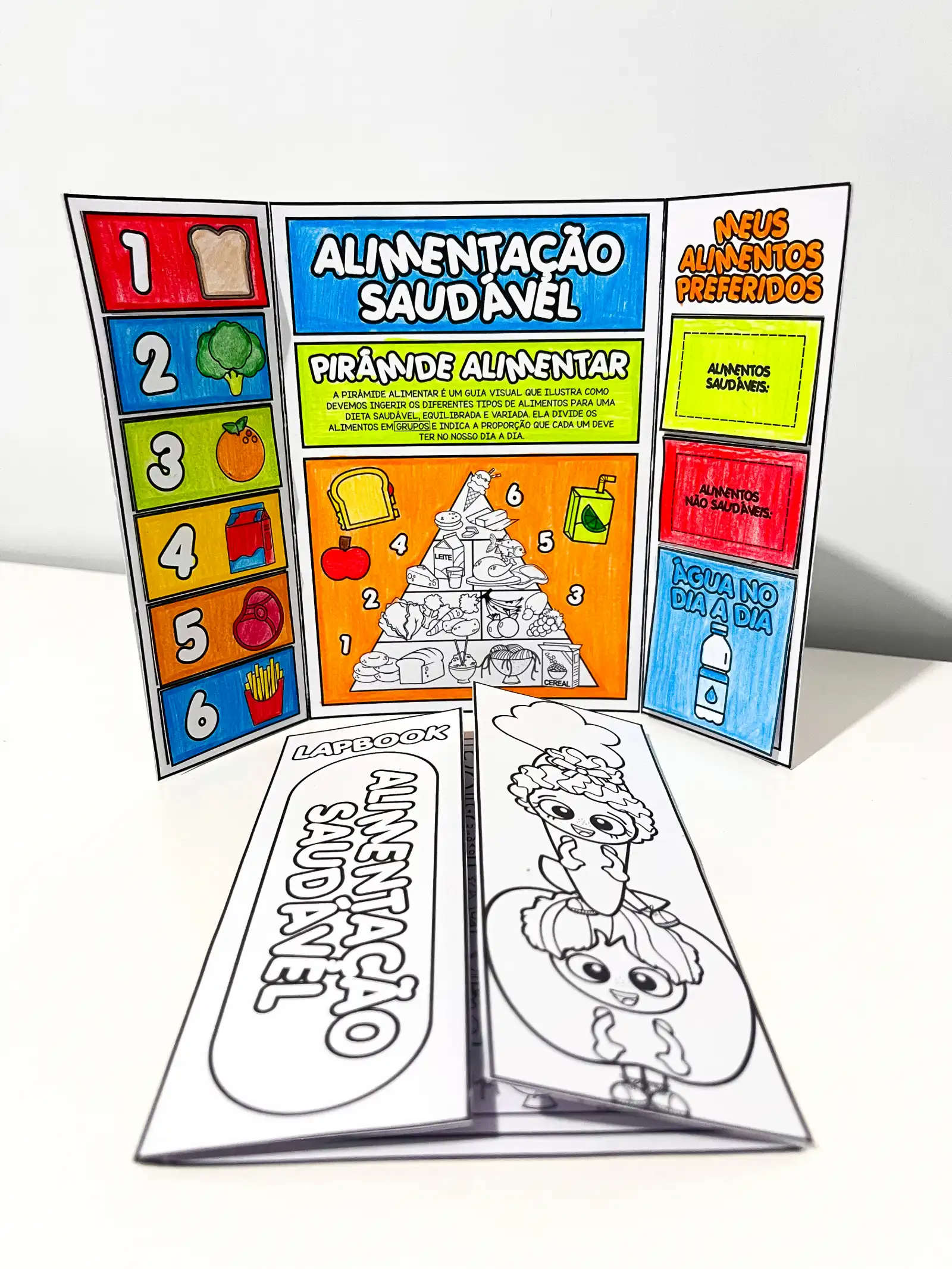 Lapbook Alimentação Saudável – Material Pedagógico — capa do material