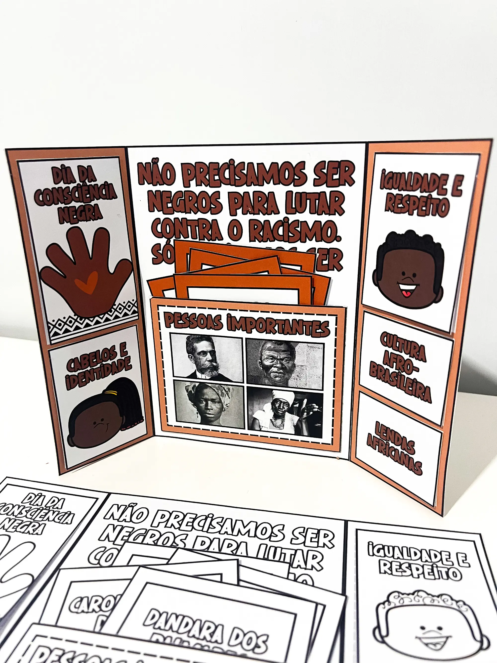 Lapbook Consciência Negra - 20 de Novembro — amostra 2: O que você encontrará no material? Lapbook Consciência Negra - 20 de Novembro — amostra 2: O que você encontrará no material?