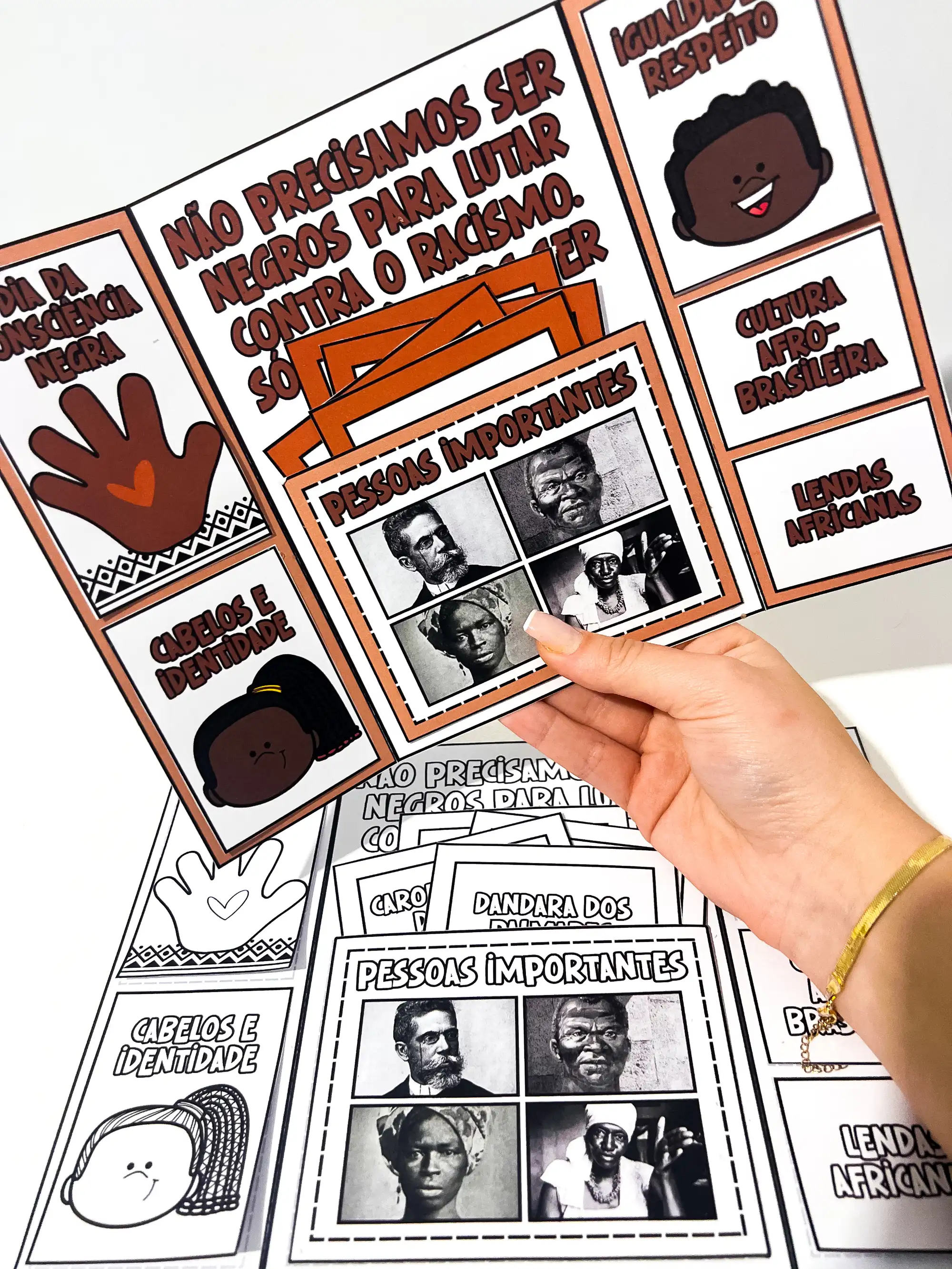 Lapbook Consciência Negra - 20 de Novembro — amostra 4: Lapbook Consciência Negra com atividades interativas, abas e… Lapbook Consciência Negra - 20 de Novembro — amostra 4: Lapbook Consciência Negra com atividades interativas, abas e…