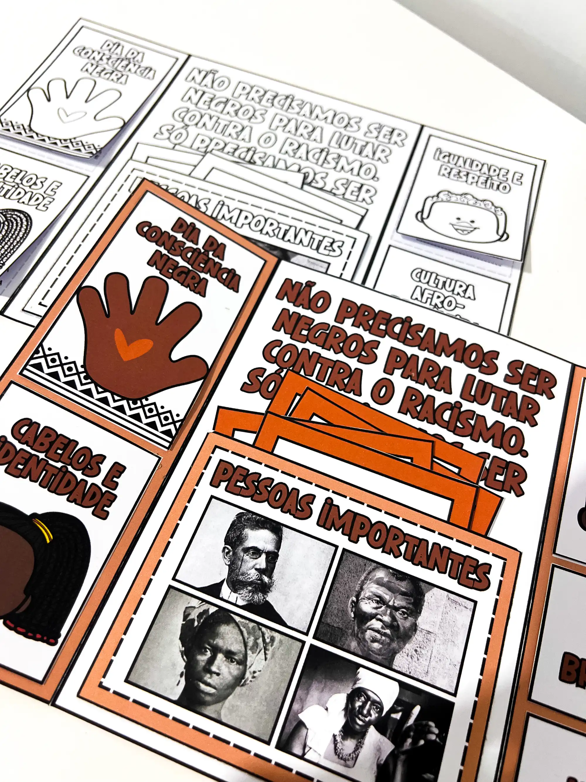 Lapbook Consciência Negra - 20 de Novembro — amostra 7: Lapbook Consciência Negra com atividades interativas, abas e… Lapbook Consciência Negra - 20 de Novembro — amostra 7: Lapbook Consciência Negra com atividades interativas, abas e…