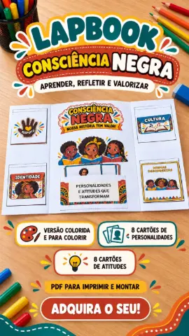 Lapbook Consciência Negra – Atividade Interativa PDF — capa do material